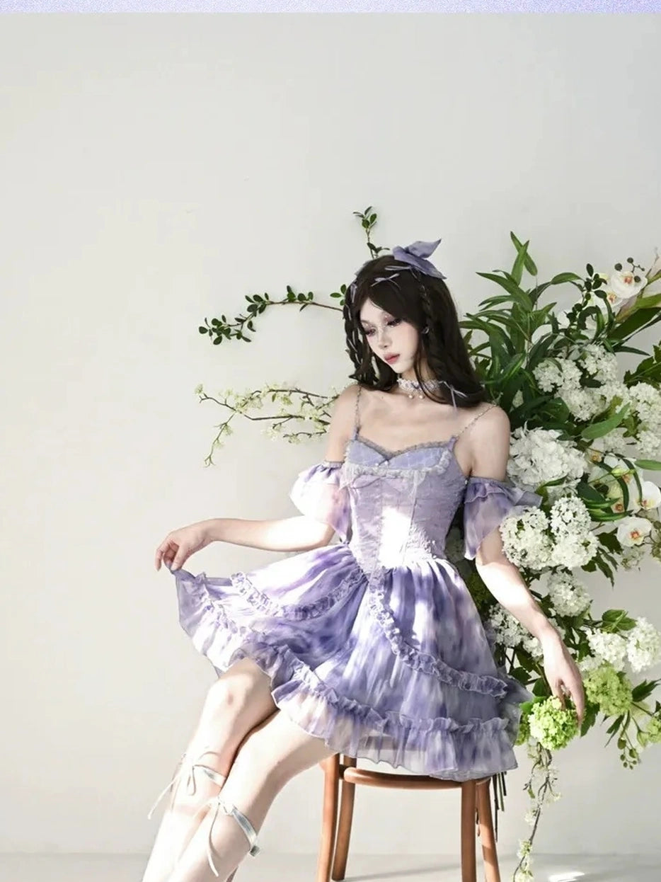 Virtual Orbit Dreamweaver Sweetheart Tiered Lace Dress