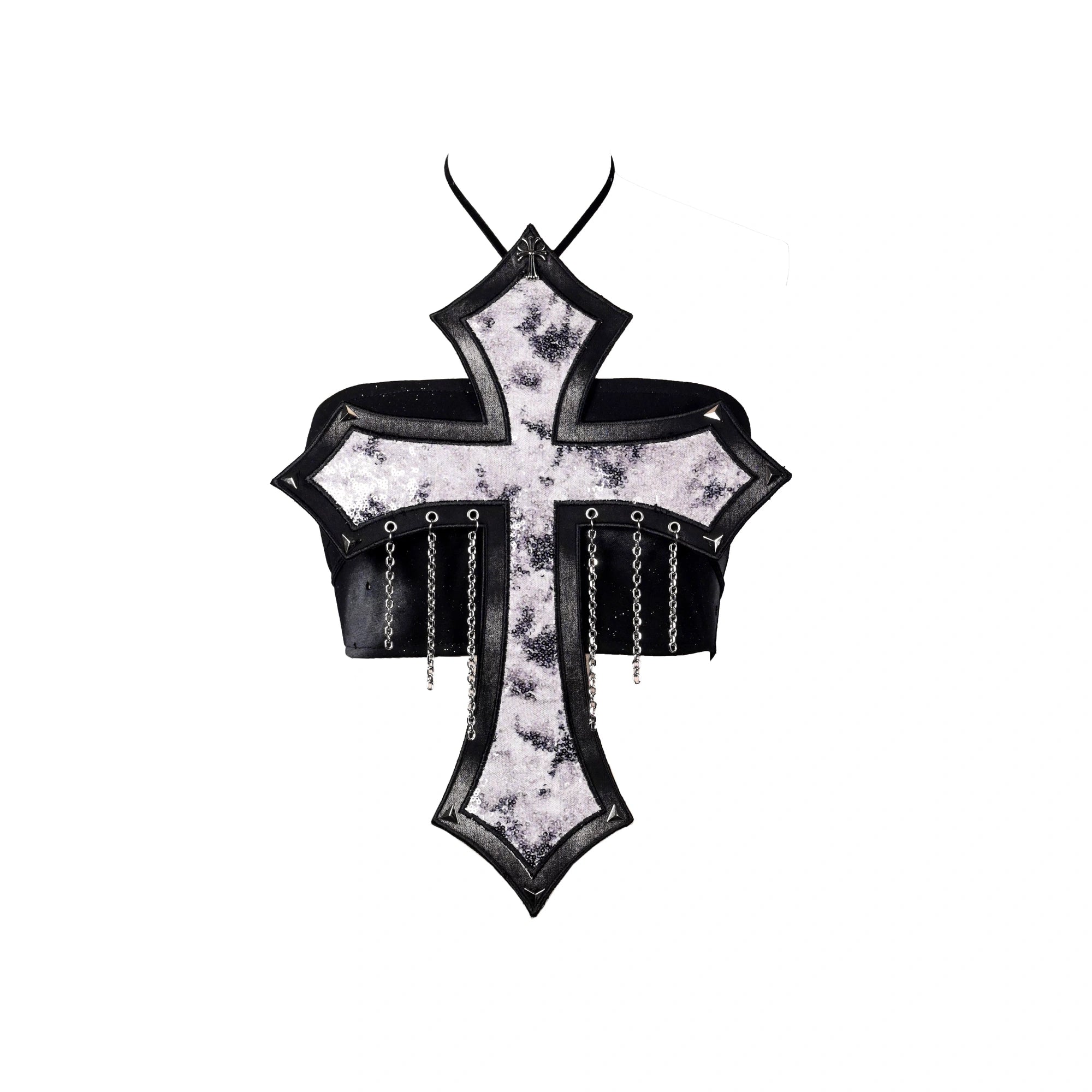 Virtual_Orbit_Future_Y3_K_Cross_Studded_Chain_Glitter_Crop_Top_MISSTT