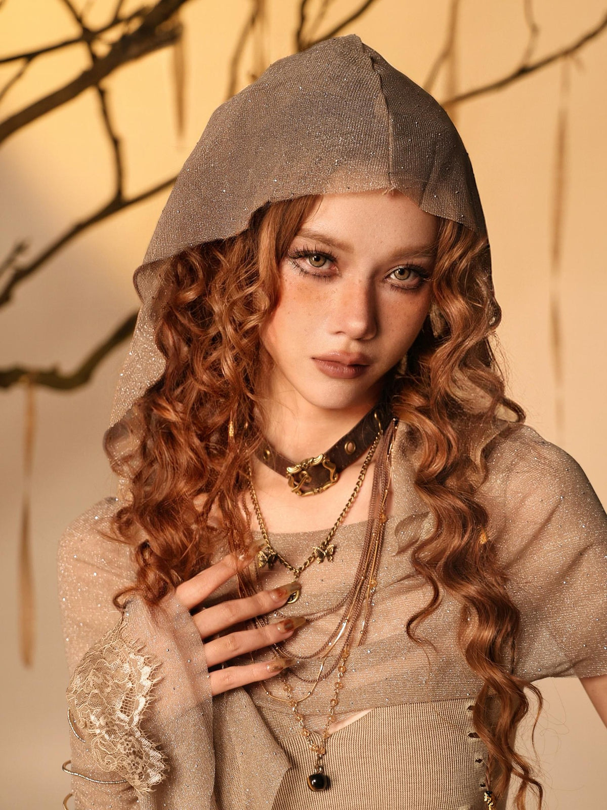 Virtual Orbit Layered Punk Wasteland Multi Layer Coffee Women&