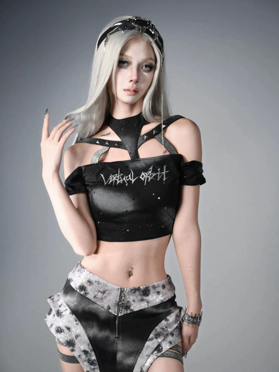 Virtual Orbit Phantom Y3K Cyberpunk Snake Bone Bracelet