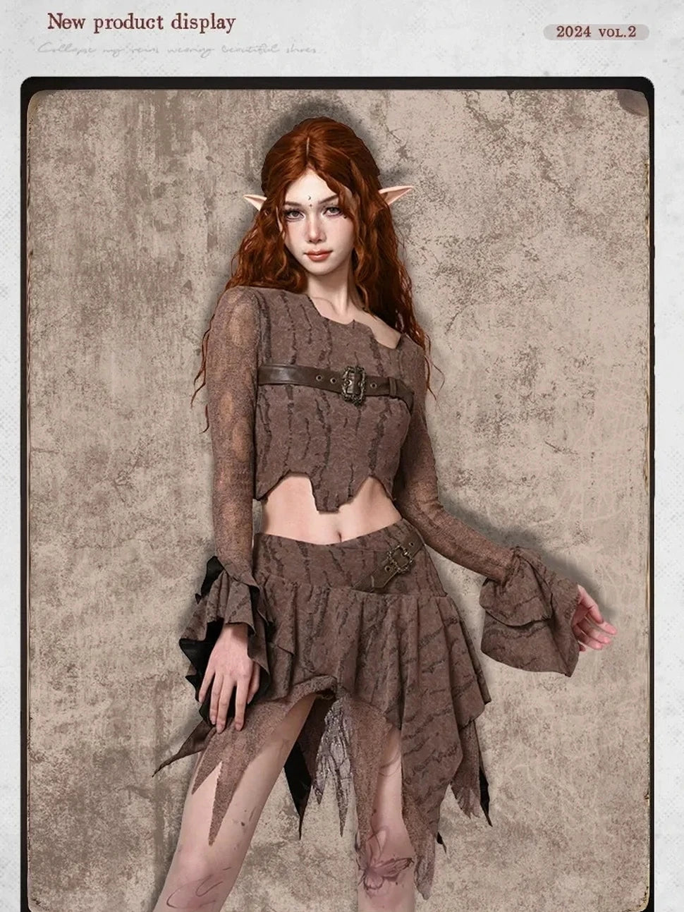 Virtual Orbit Urban Wanderer Distressed Cropped Top