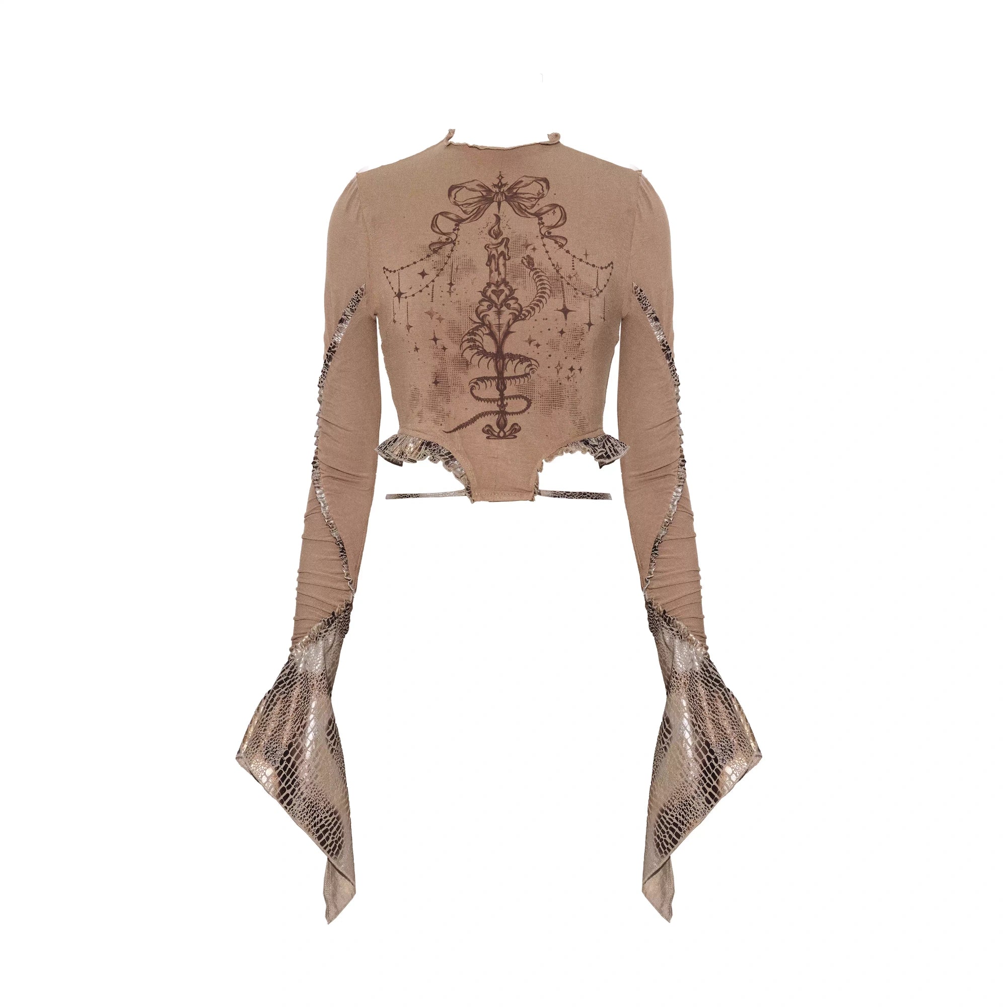 Virtual_Orbit_Vintage_Snake_Print_Ruffle_Trim_Stretch_Knit_Top_MISSTT