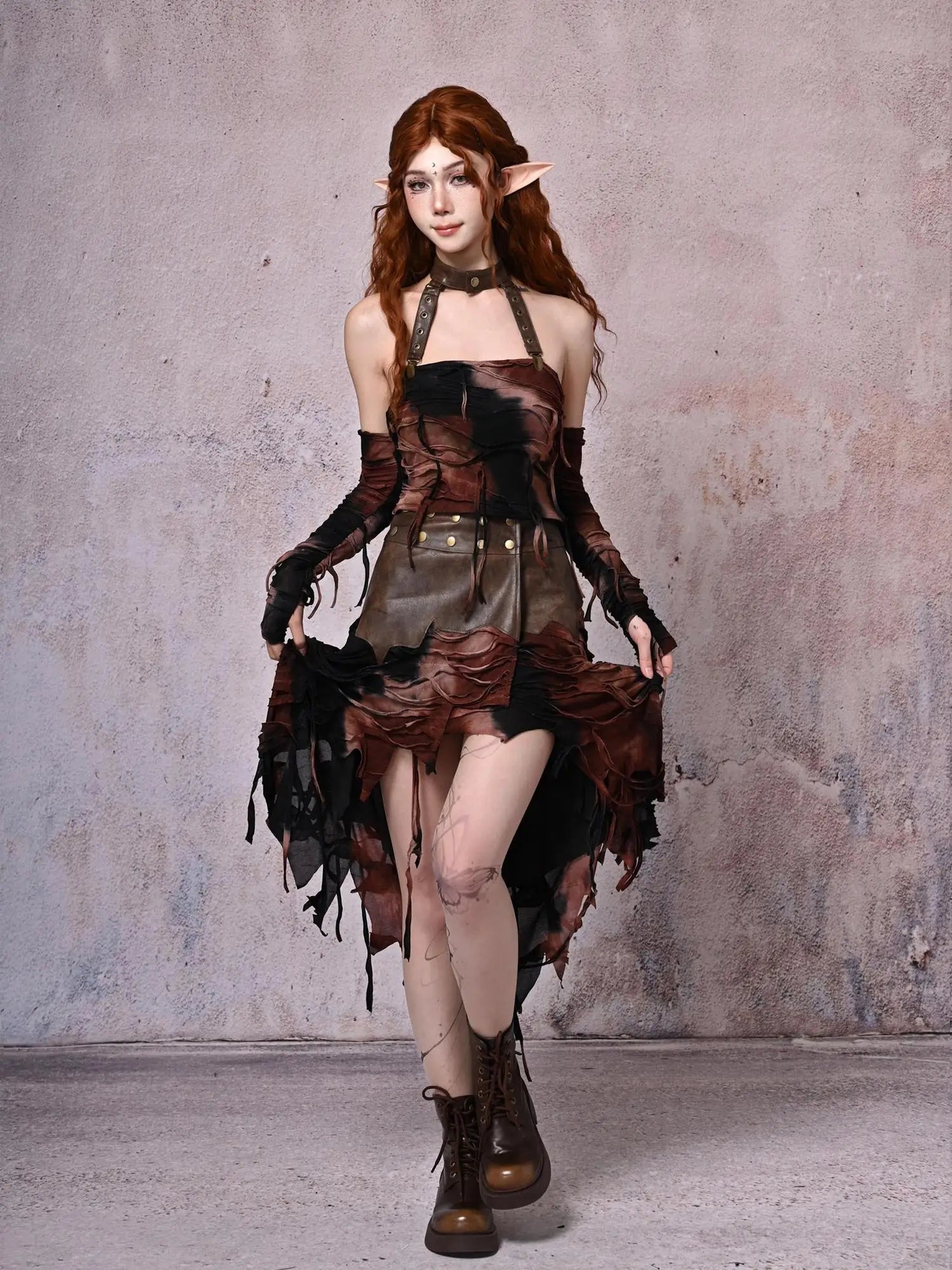 Virtual Orbit Wasteland Wanderer Fringe Halter Top Set
