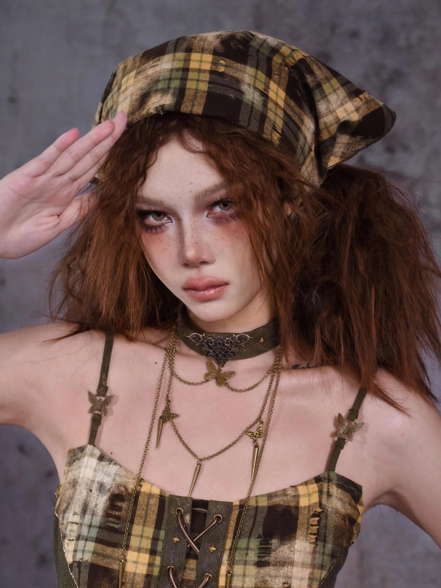 Virtual Orbit Y2K Butterfly Choker Necklace