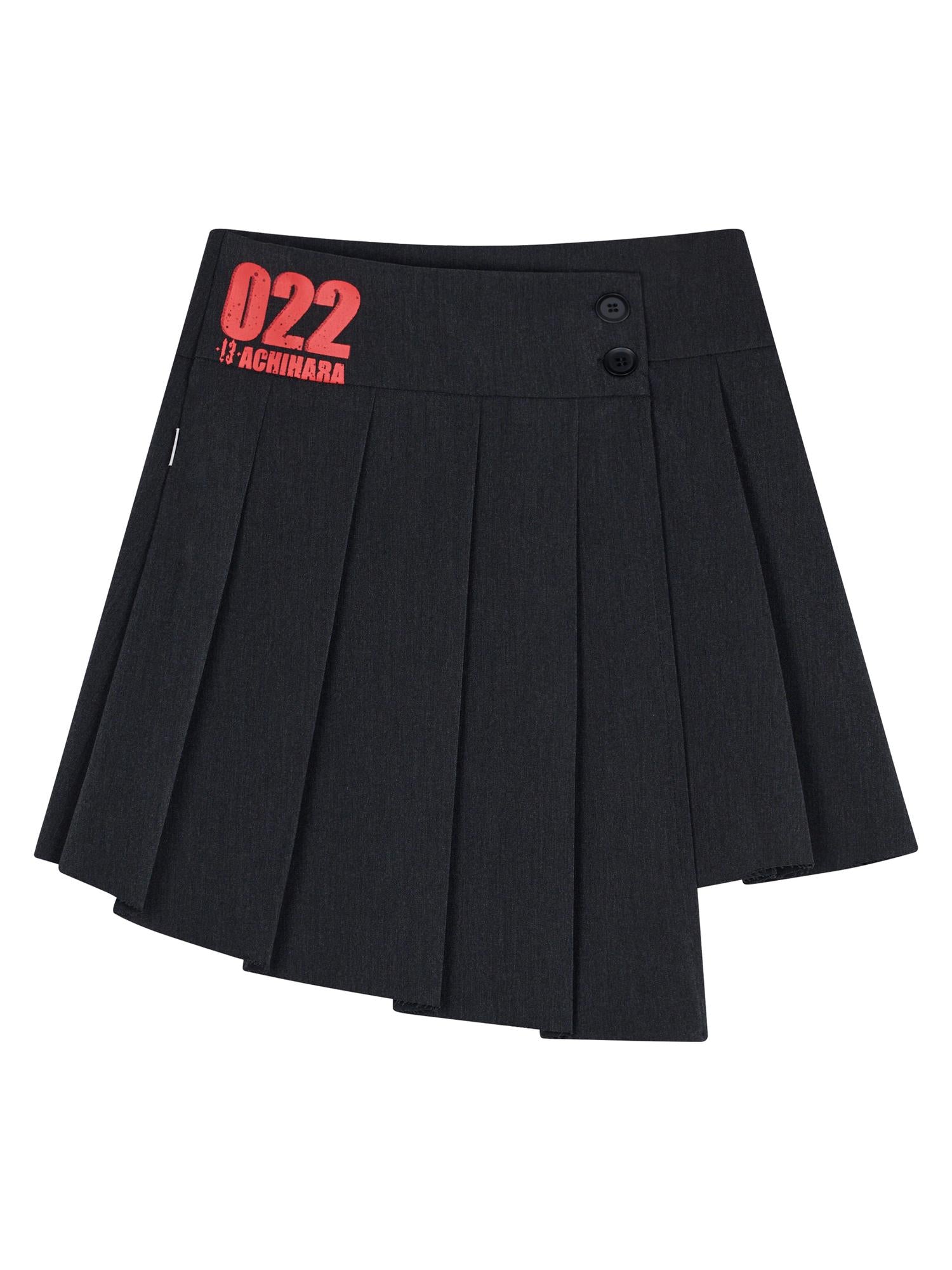 Achihara Volcanic Sculpture Pleated Skirt