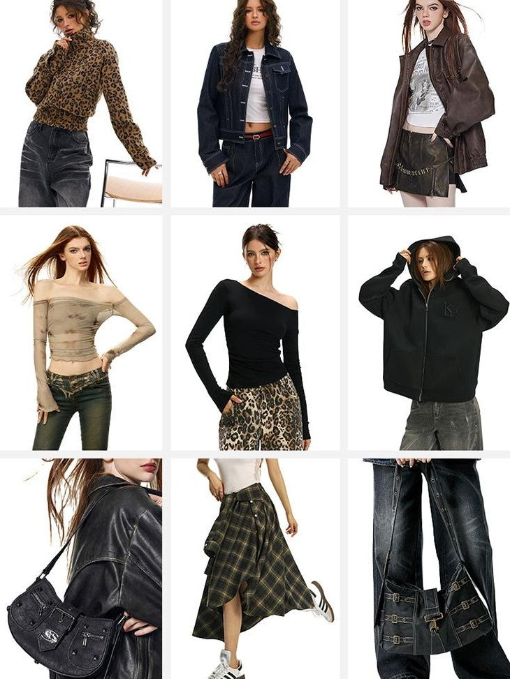 Vone SheeE American Retro Slim Fit Fleece Lined High Neck Women&