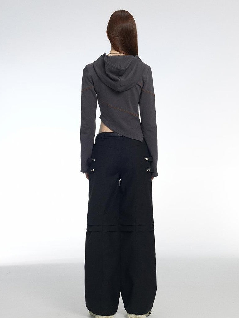Vone SheeE Asymmetric Split Zip Up Slim Fit Women&