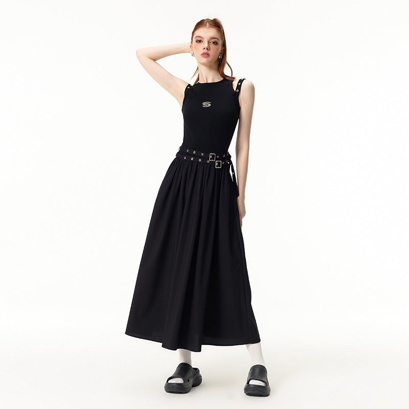 Vone_SheeE_Black_Sleeveless_Round_Neck_Cotton_Blend_Women&