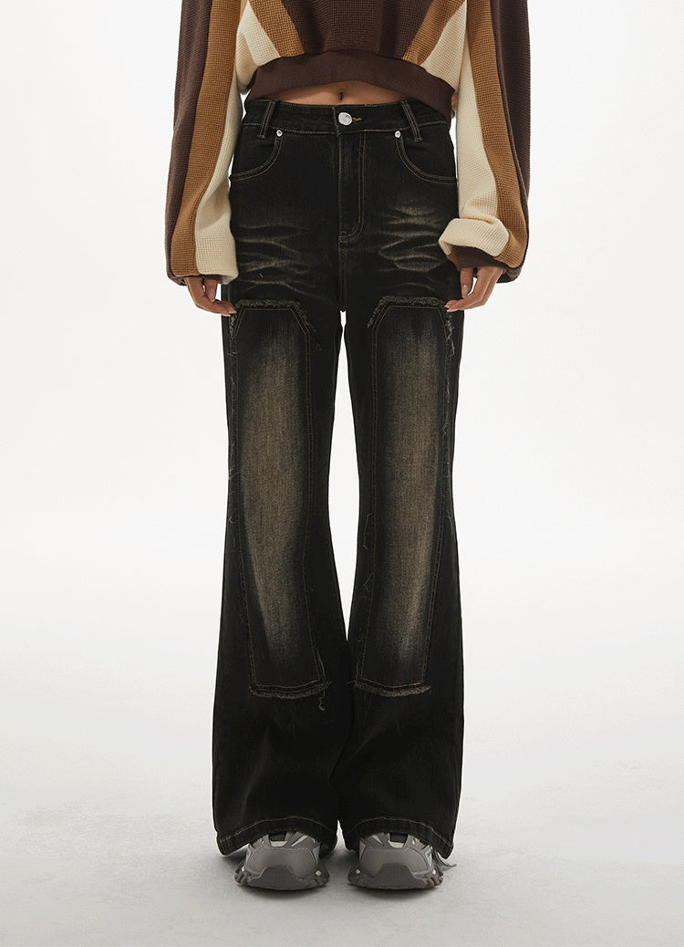 Vone_SheeE_Black_Washed_Patchwork_American_Retro_Women&