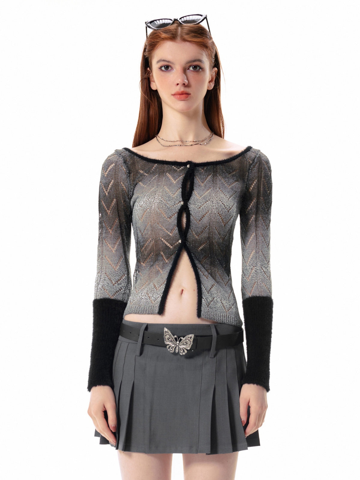 Vone_SheeE_Color_Block_Gradient_Hollow_Out_Scoop_Neck_Women&