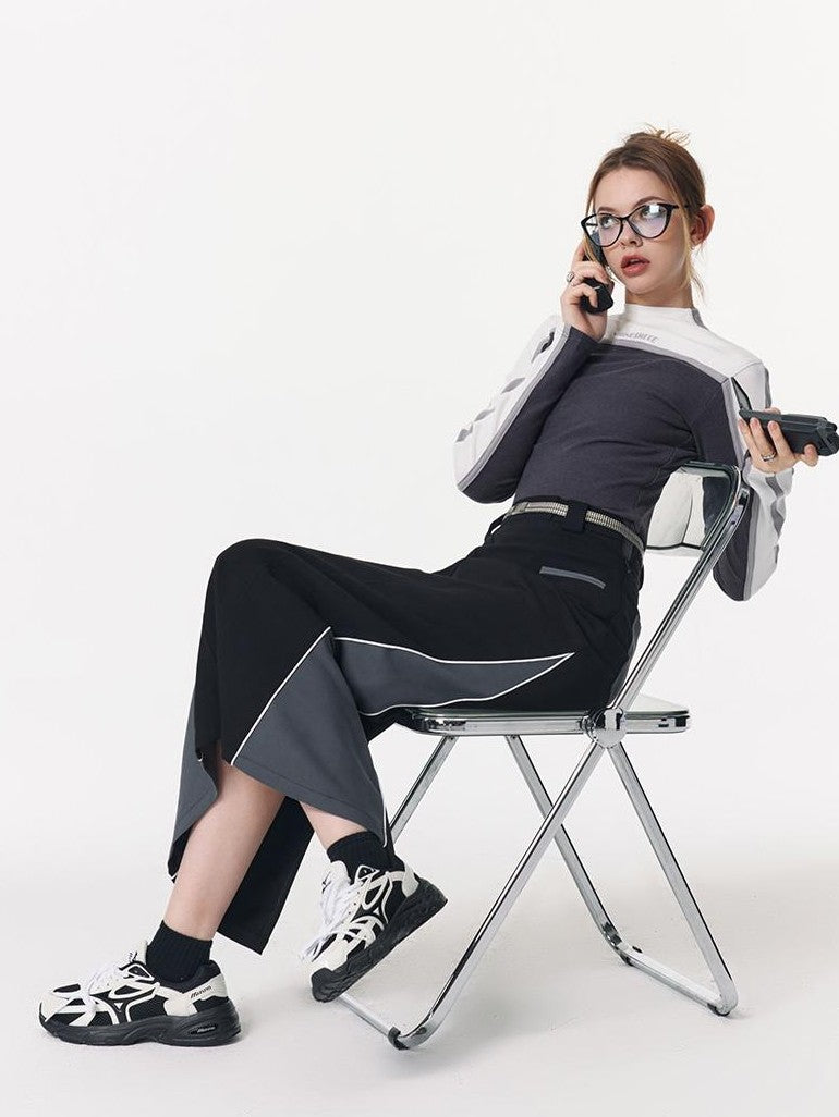 Vone SheeE Colorblock Patchwork Sporty Straight Women&