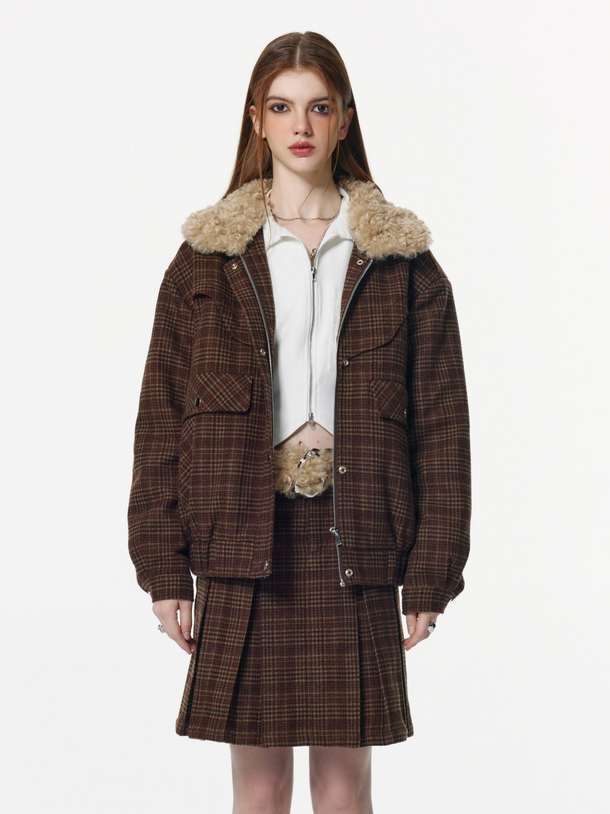 Vone_SheeE_Plaid_Quilted_Loose_Fit_Women&