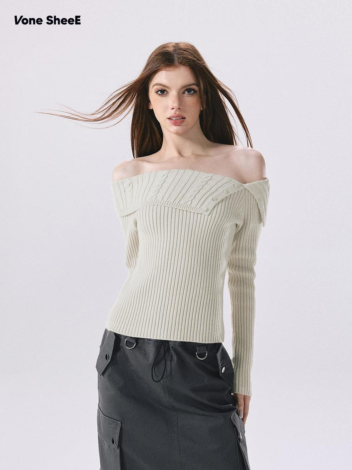 Vone SheeE Slim Fit Sweet Style Long Sleeve Solid Women&