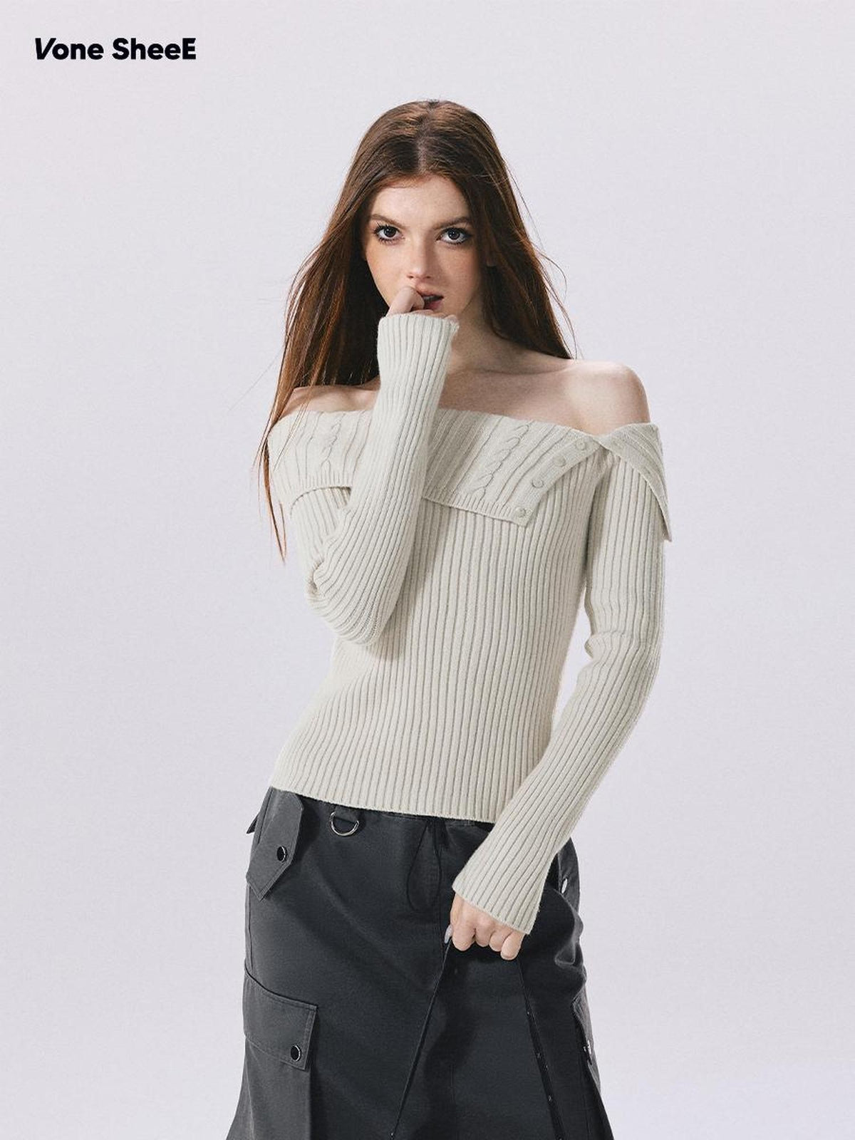 Vone SheeE Slim Fit Sweet Style Long Sleeve Solid Women&