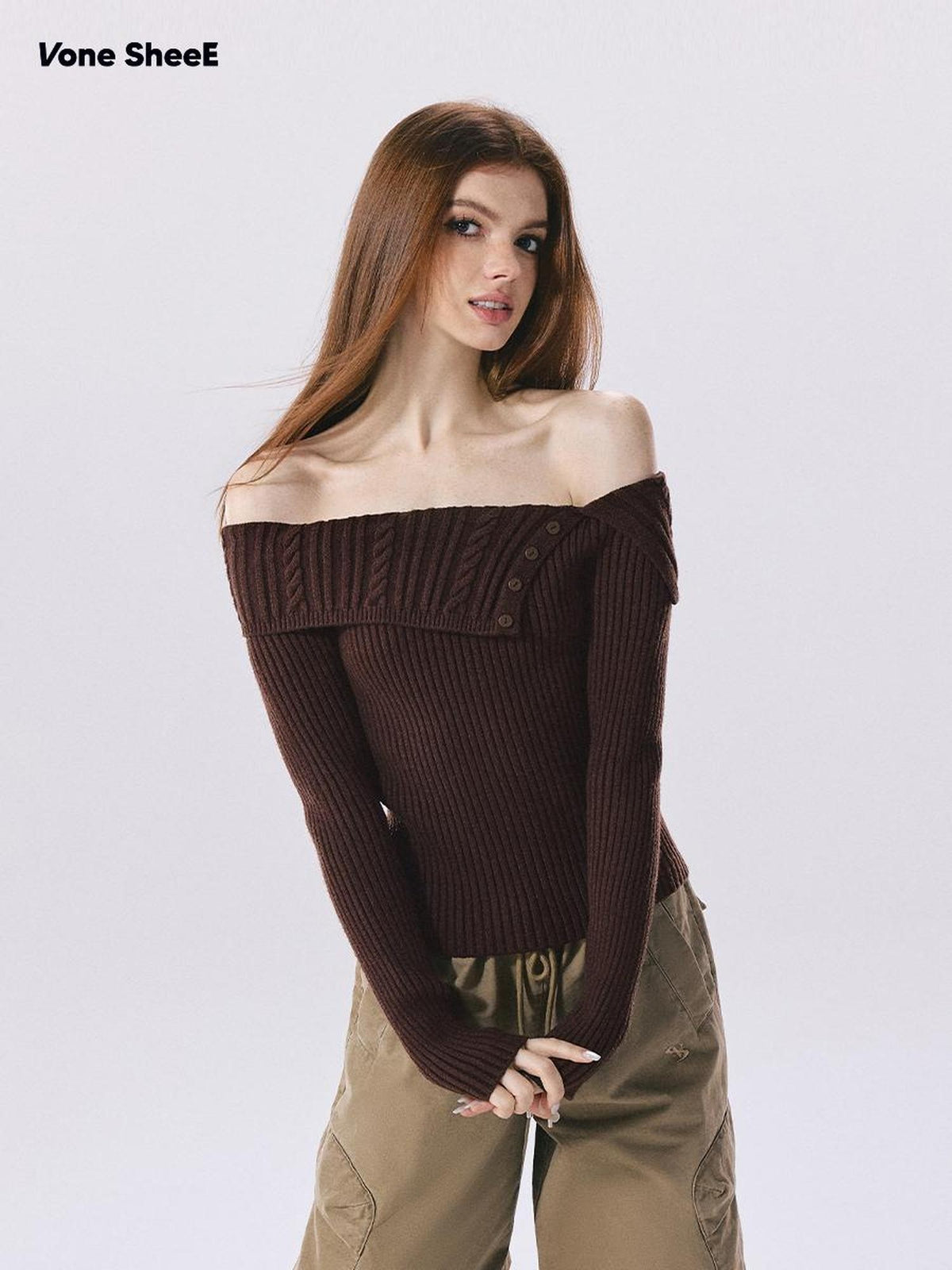 Vone SheeE Slim Fit Sweet Style Long Sleeve Solid Women&
