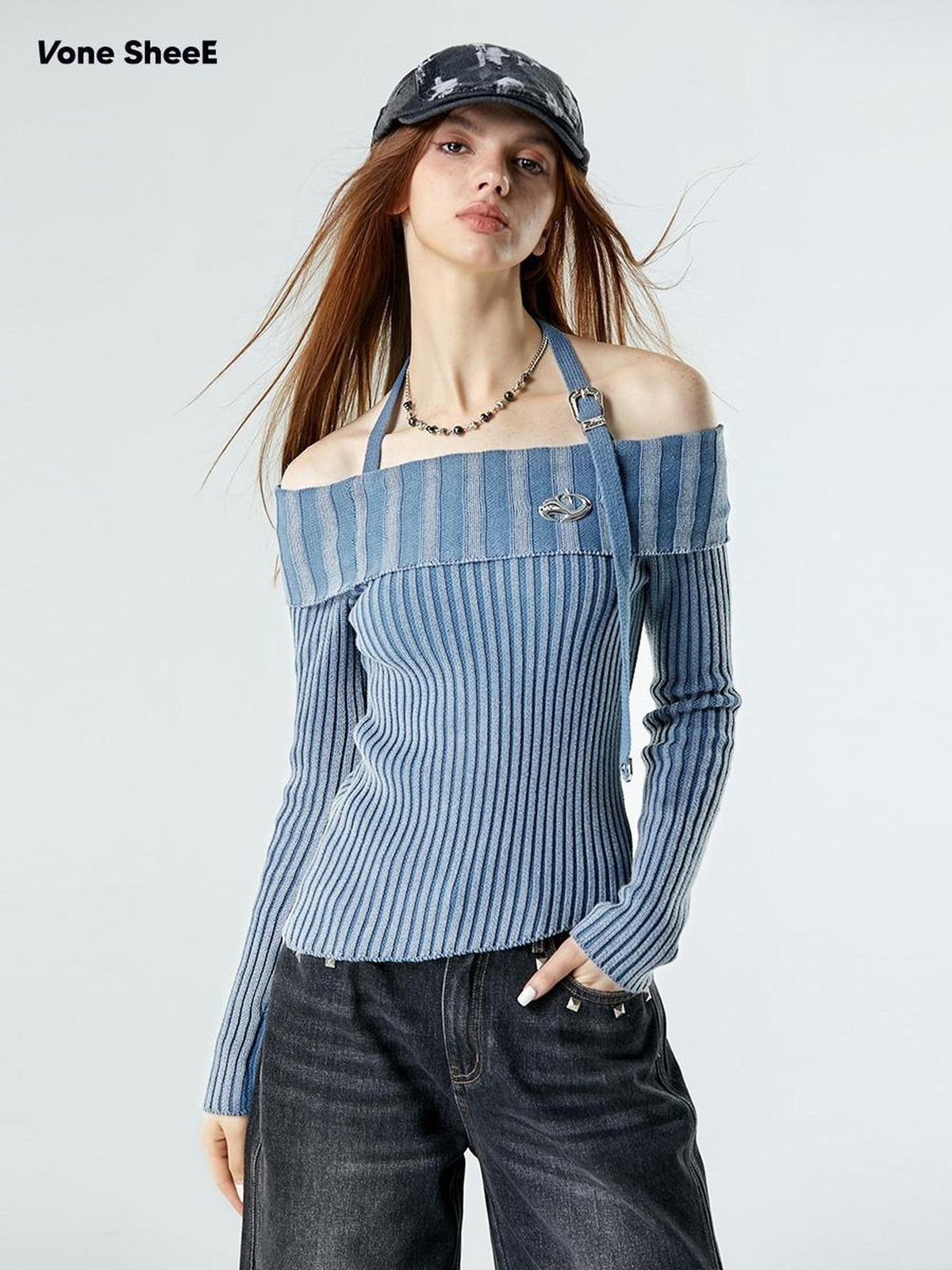 Vone SheeE Slim Fit Waist Cinched Long Sleeve Solid Cotton Women&