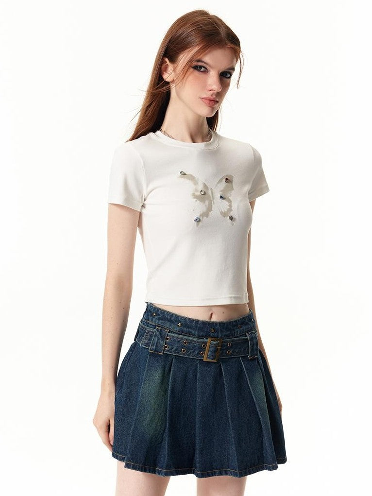 Vone SheeE Tie Dye Butterfly Print Slim Fit Women&