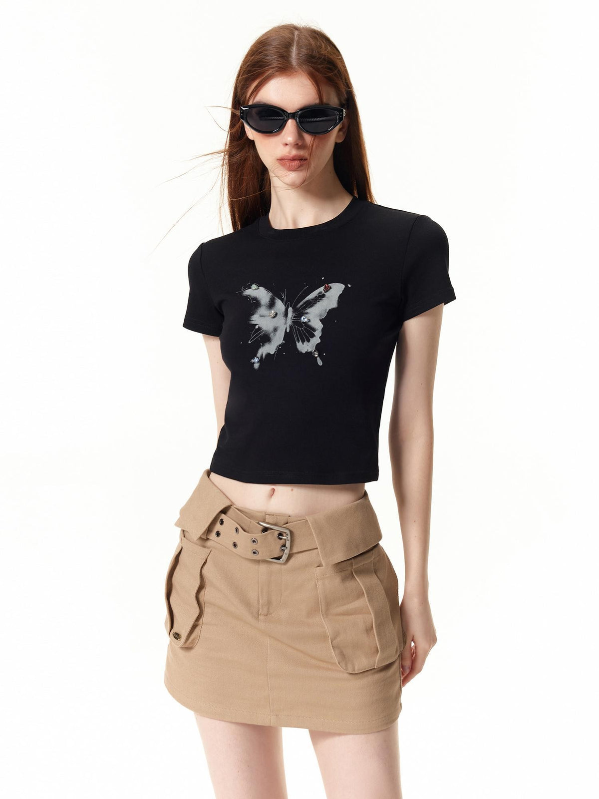 Vone SheeE Tie Dye Butterfly Print Slim Fit Women&