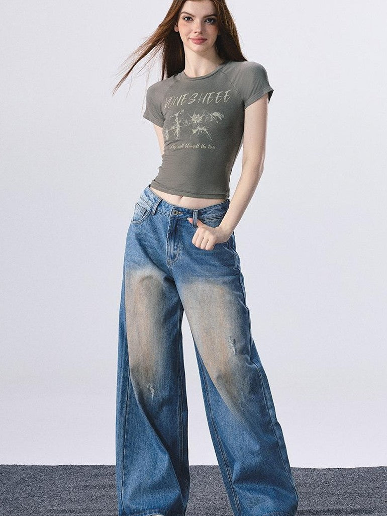 Vone SheeE Washed Loose Fit Y2k Hot Girl Women&