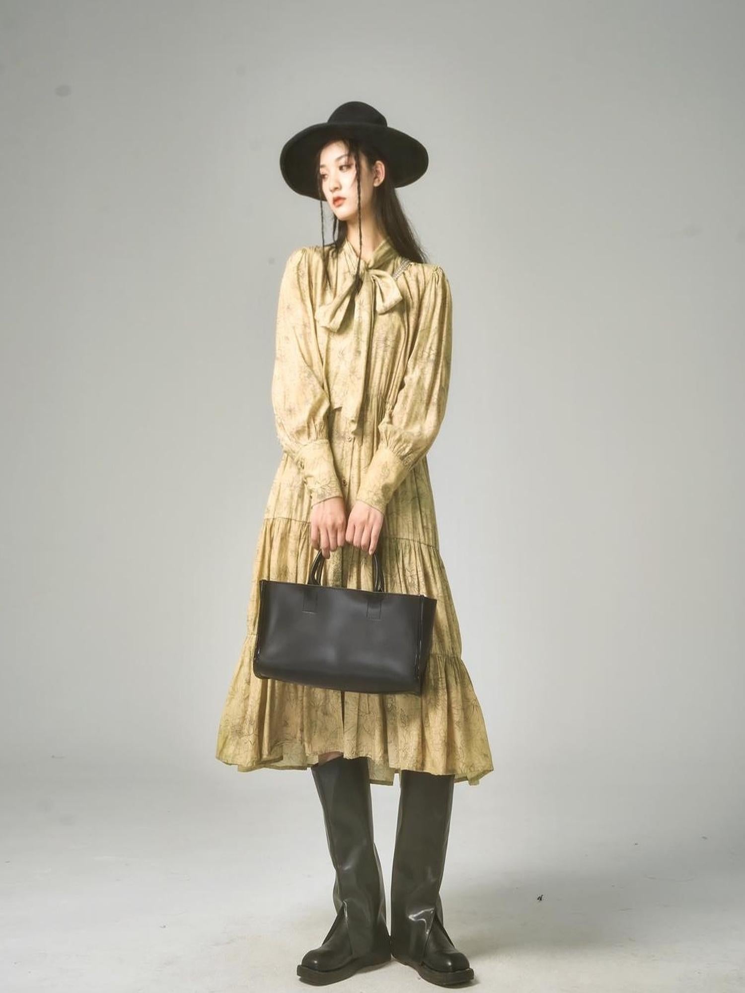 Sweet Mi Wabi Sabi Plant Dyed Loose Print Maxi Dress