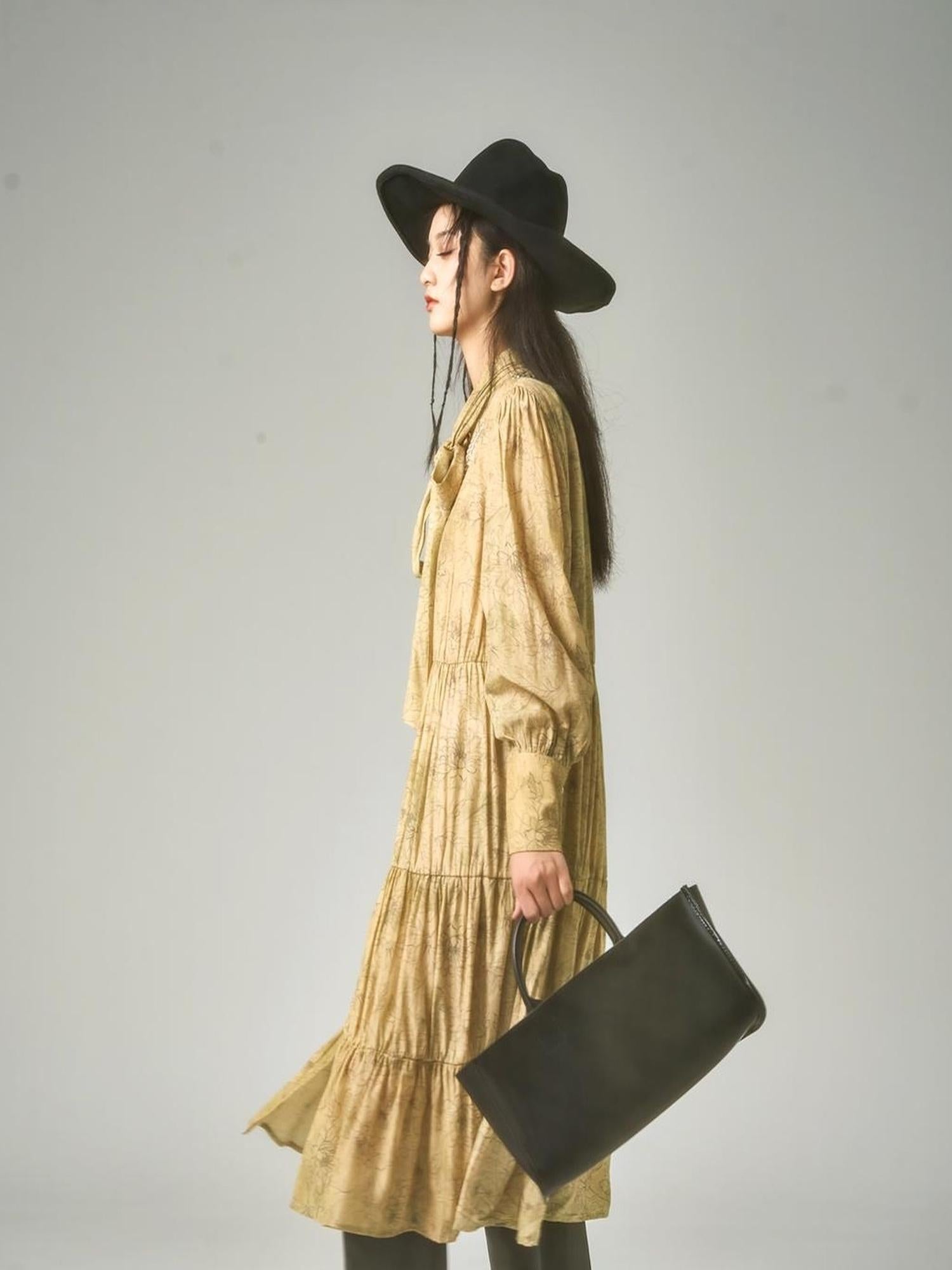 Sweet Mi Wabi Sabi Plant Dyed Loose Print Maxi Dress