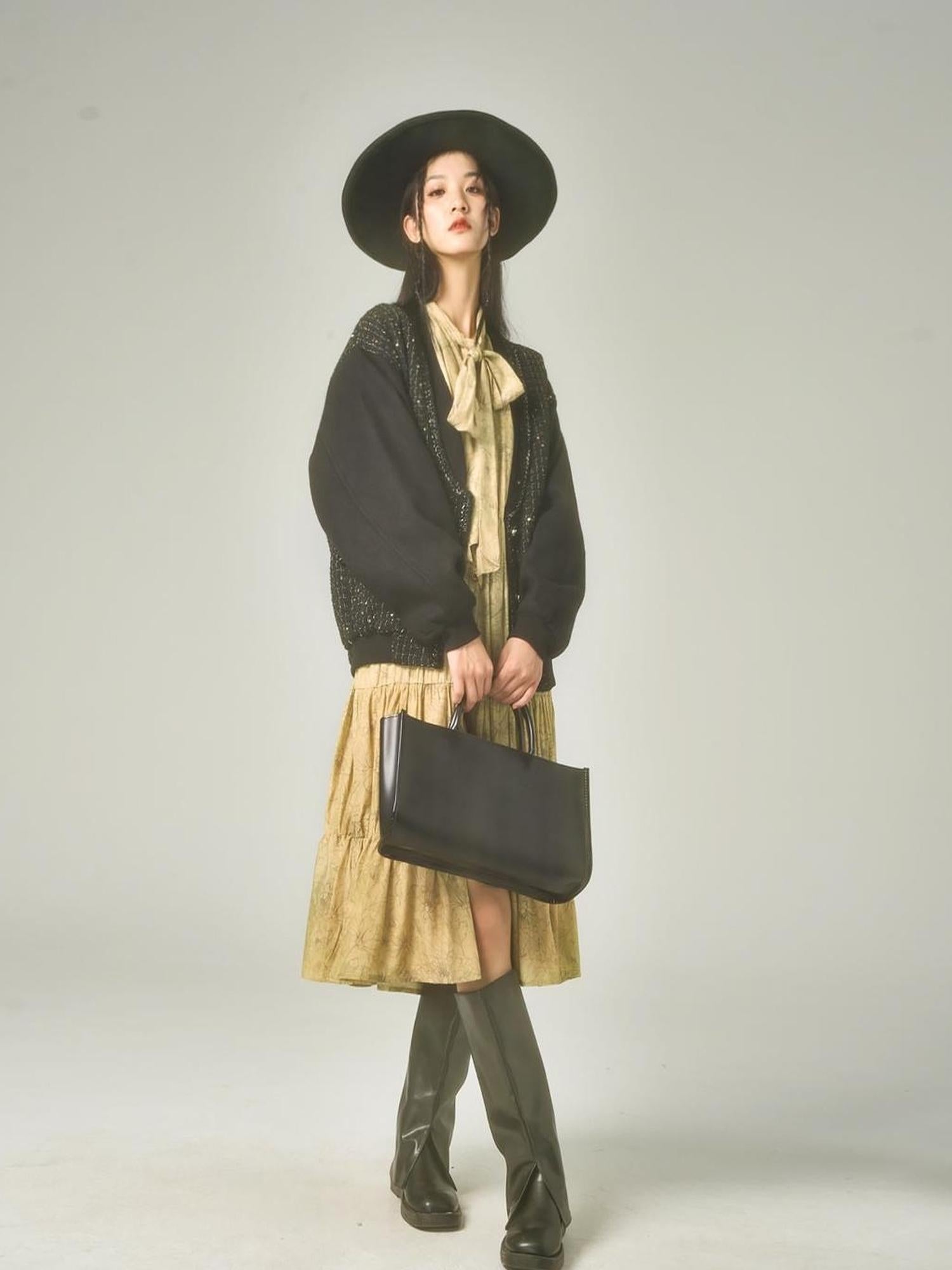 Sweet Mi Wabi Sabi Plant Dyed Loose Print Maxi Dress