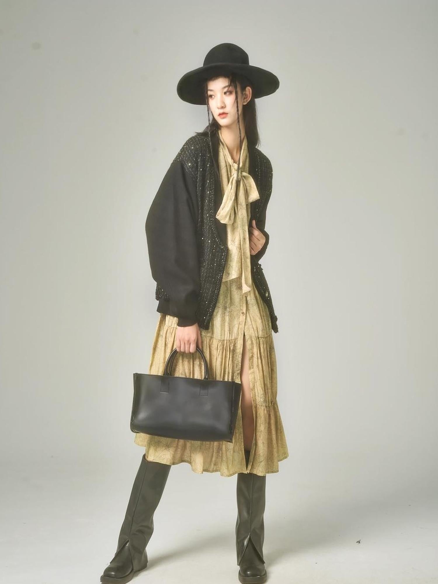 Sweet Mi Wabi Sabi Plant Dyed Loose Print Maxi Dress