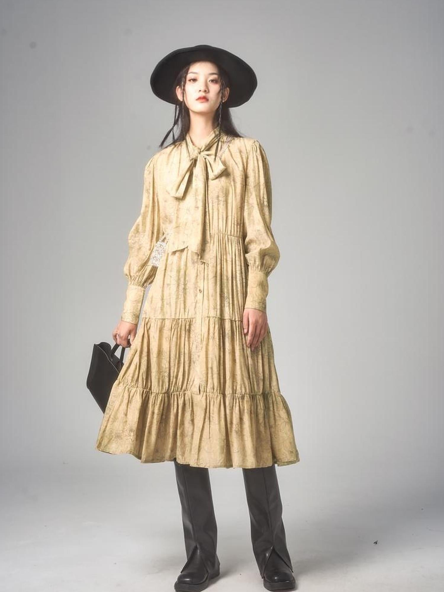 Sweet Mi Wabi Sabi Plant Dyed Loose Print Maxi Dress