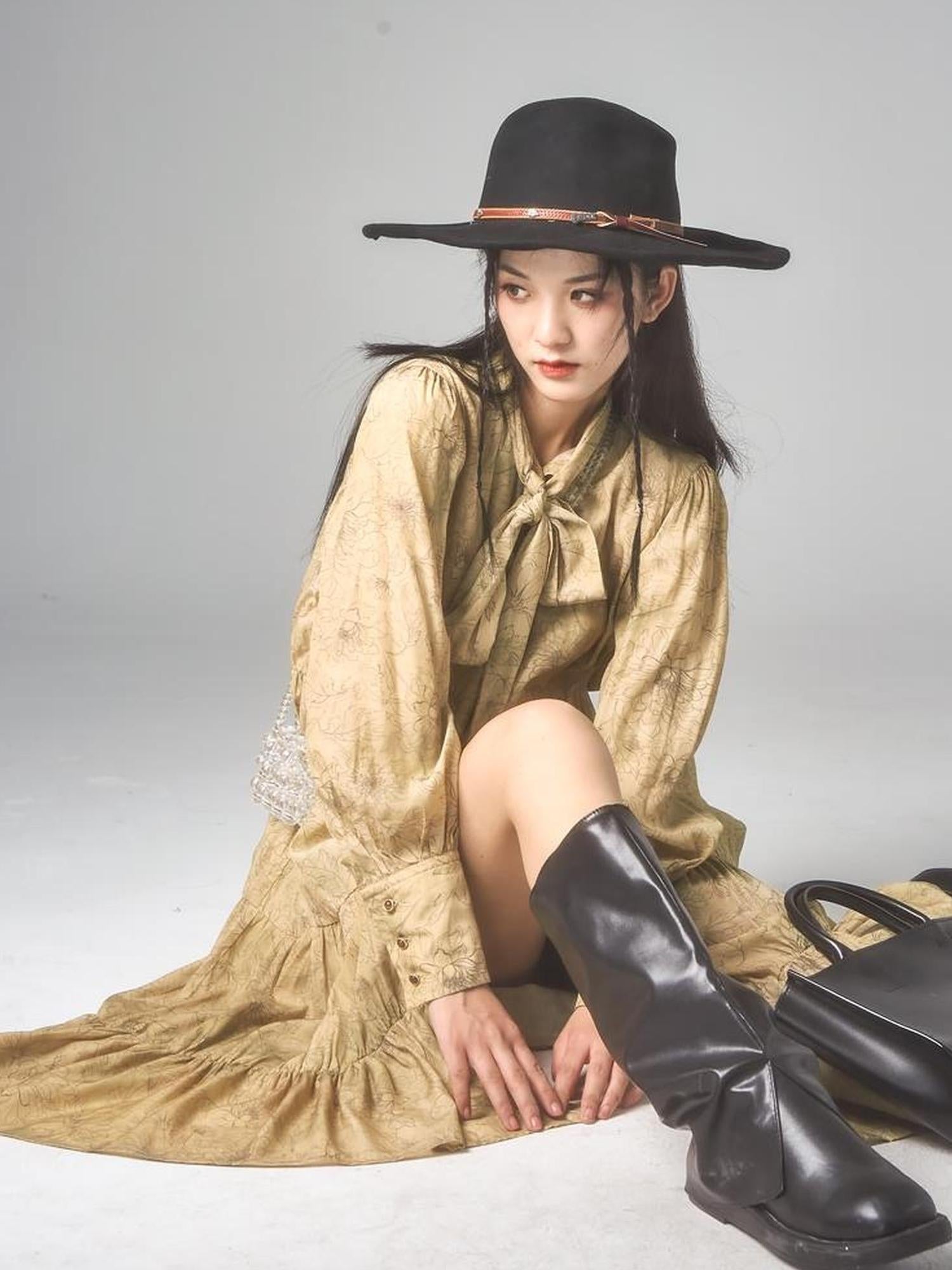 Sweet Mi Wabi Sabi Plant Dyed Loose Print Maxi Dress