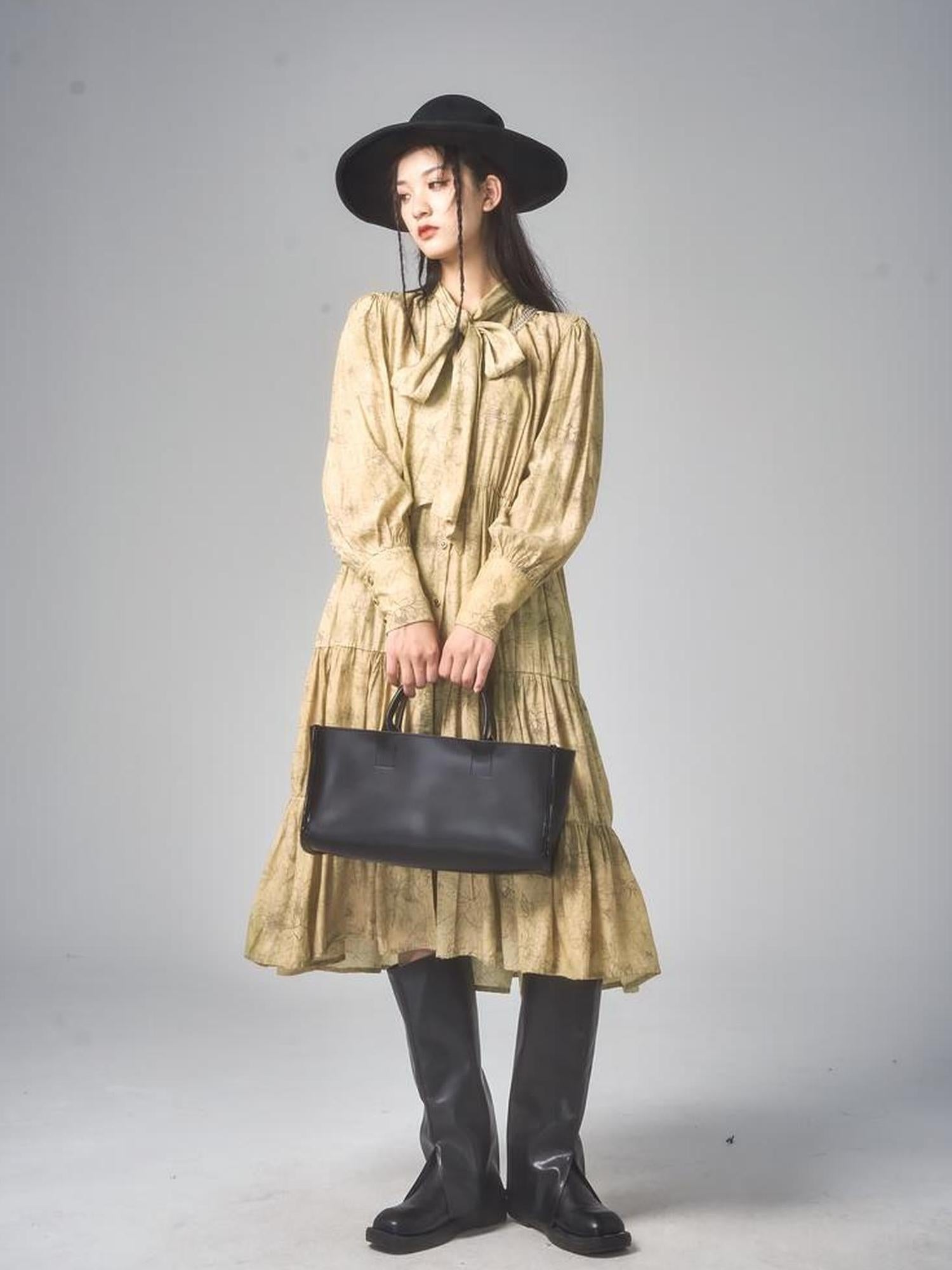 Sweet Mi Wabi Sabi Plant Dyed Loose Print Maxi Dress