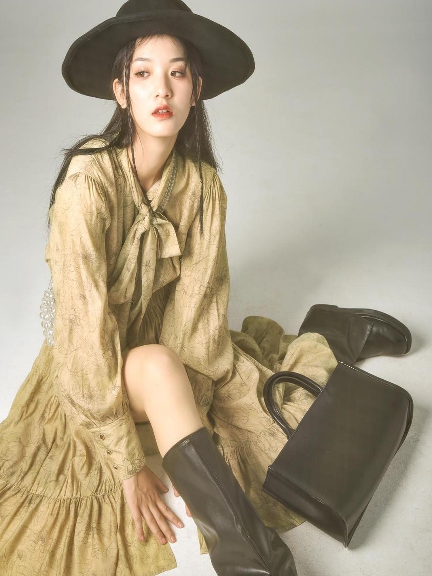 Sweet Mi Wabi Sabi Plant Dyed Loose Print Maxi Dress