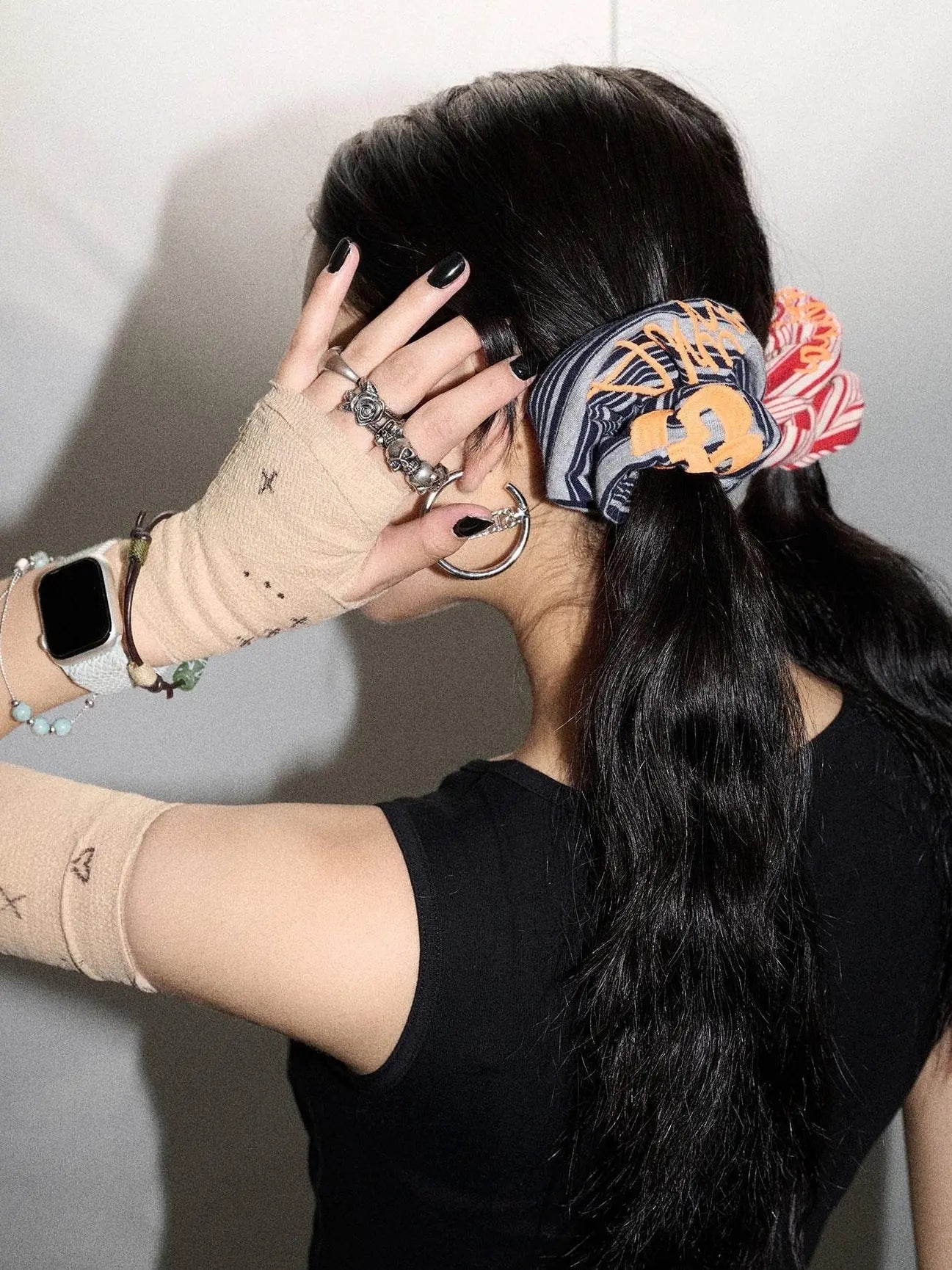 Watermelon Breeze Hair Tie Embroidery