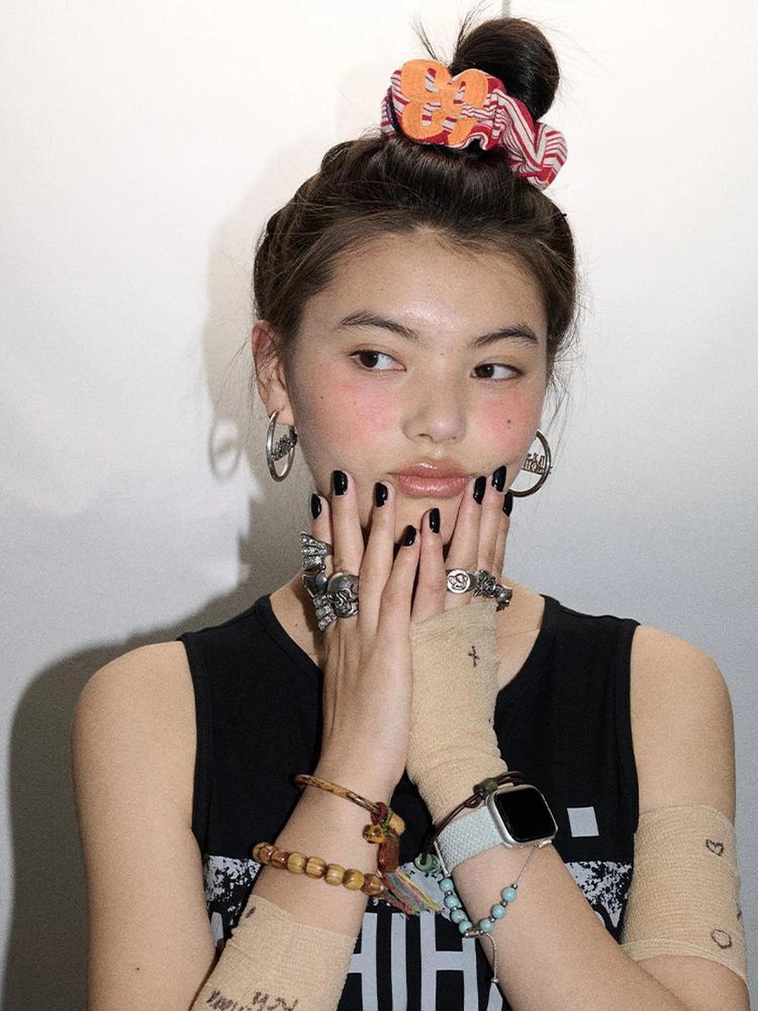 Watermelon Breeze Hair Tie Embroidery