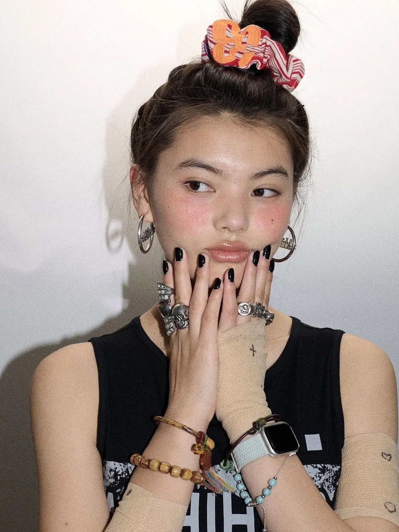 Watermelon Breeze Hair Tie Embroidery