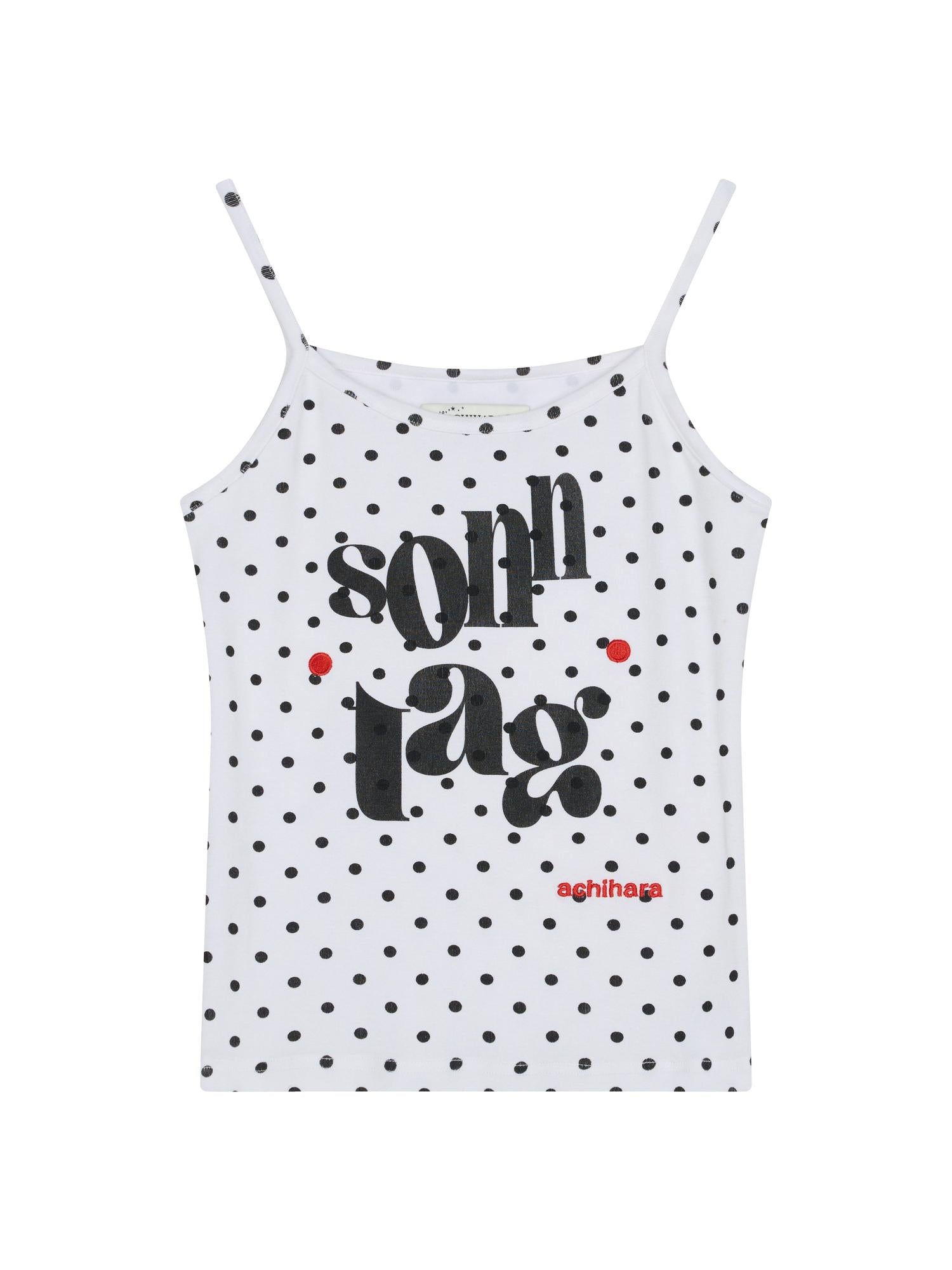 Achihara Sunday Polka Dot Sleeveless Top