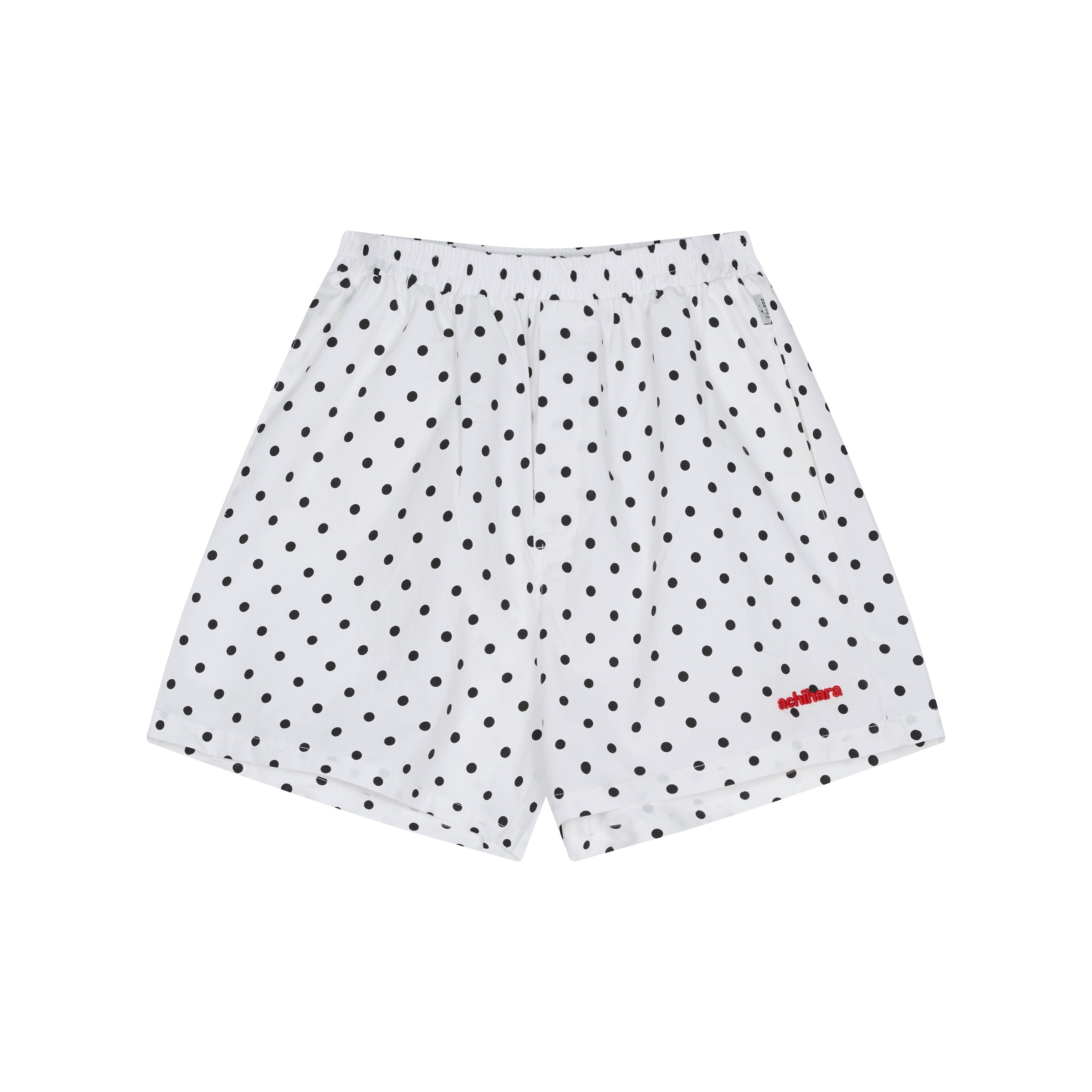 Achihara Polka Dot Wide Leg Shorts Summer White Trousers Casual Short Pants