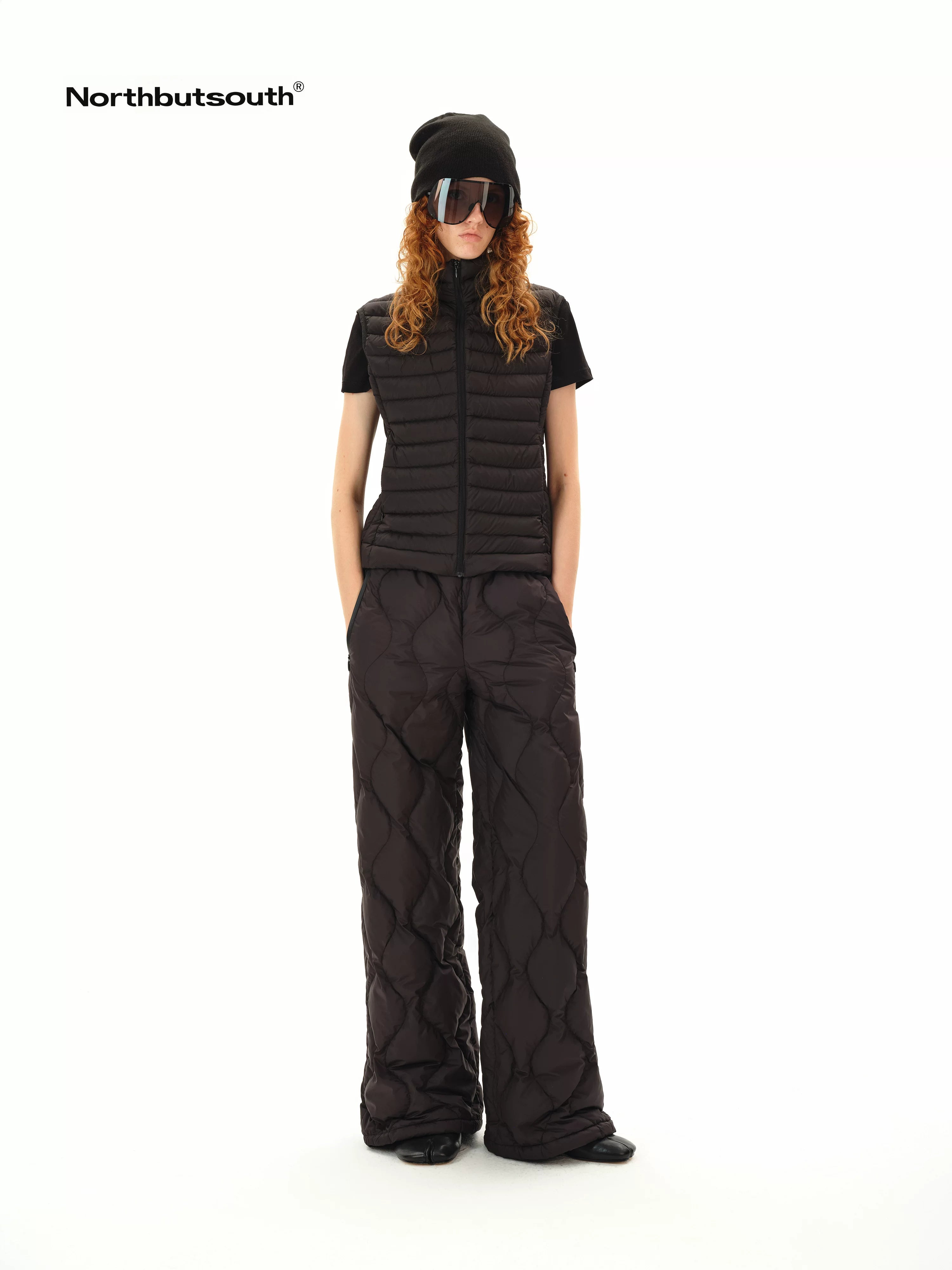 Wave Quilted Elastic Waist Casual Women&