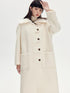 DIDDI MODA Wavy Edge Cream Wool Coat