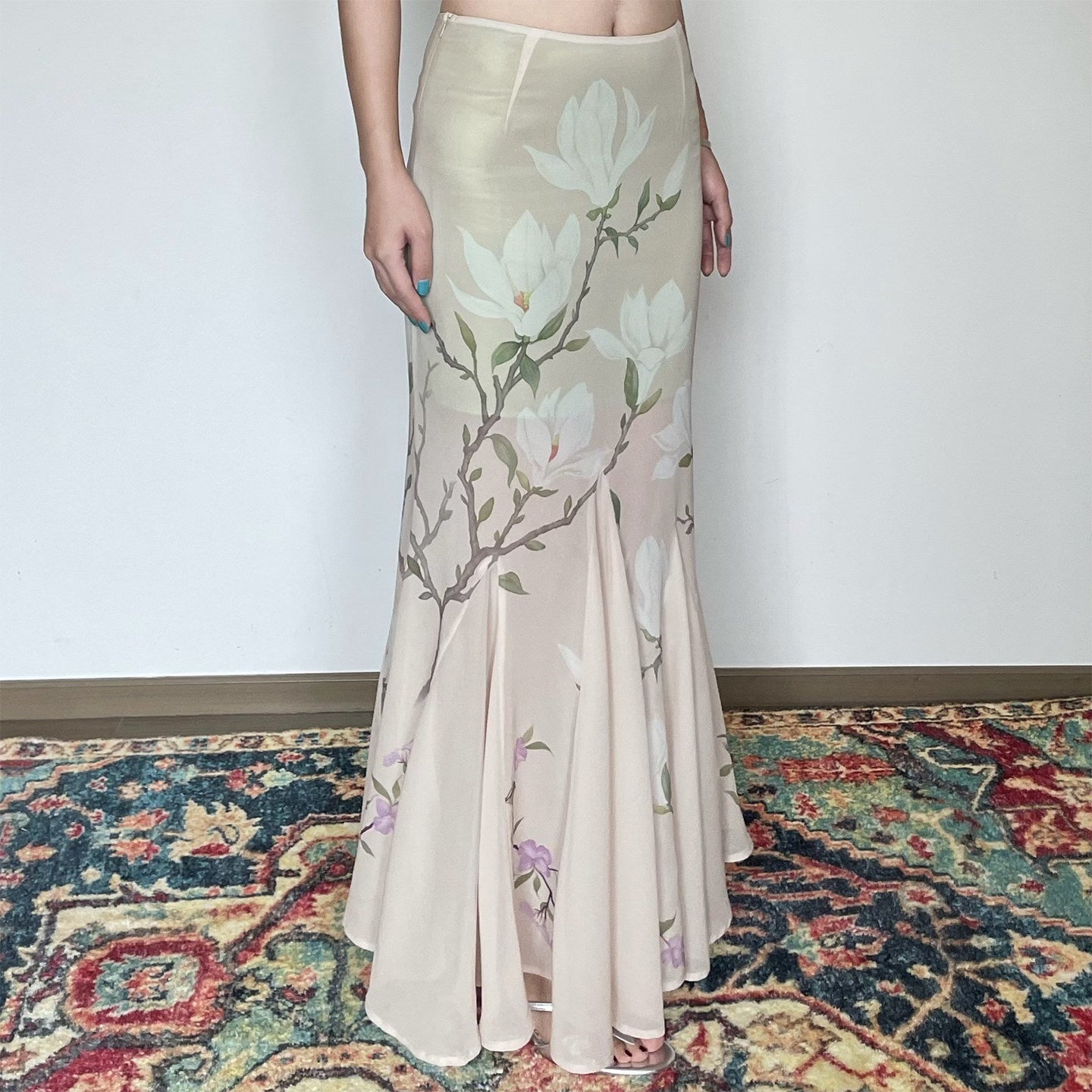 Wet_Tail_Chinese_Printed_Loose_High_Waist_Mermaid_Skirt_Travel_Casual_Top_&_Skirt_Sets_MISSTT