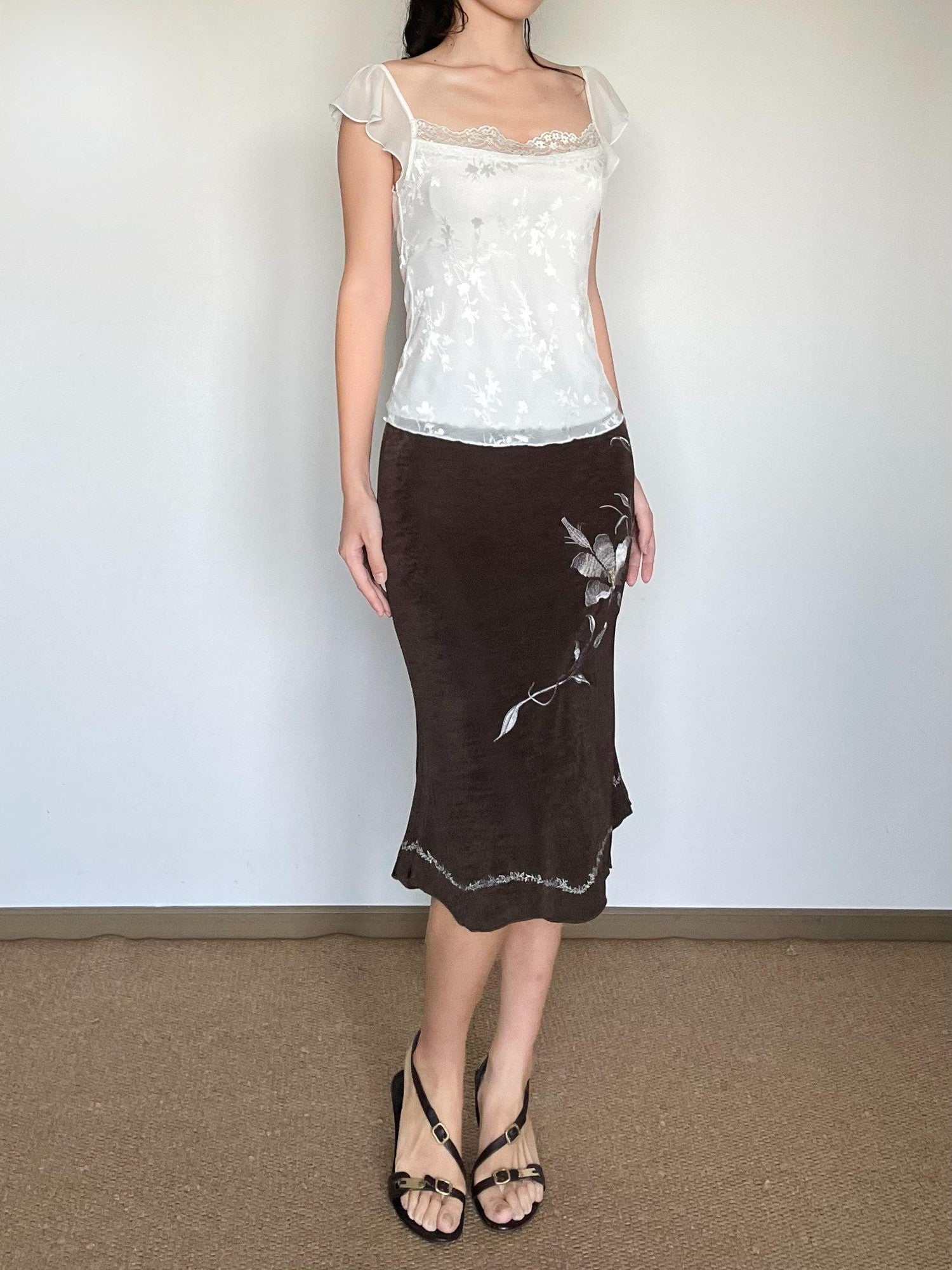Wet Tail Lily Of The Valley Floral Print Women&
