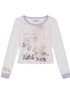 Swamp Mist Horse Tee V Neck T Shirt Long Sleeve