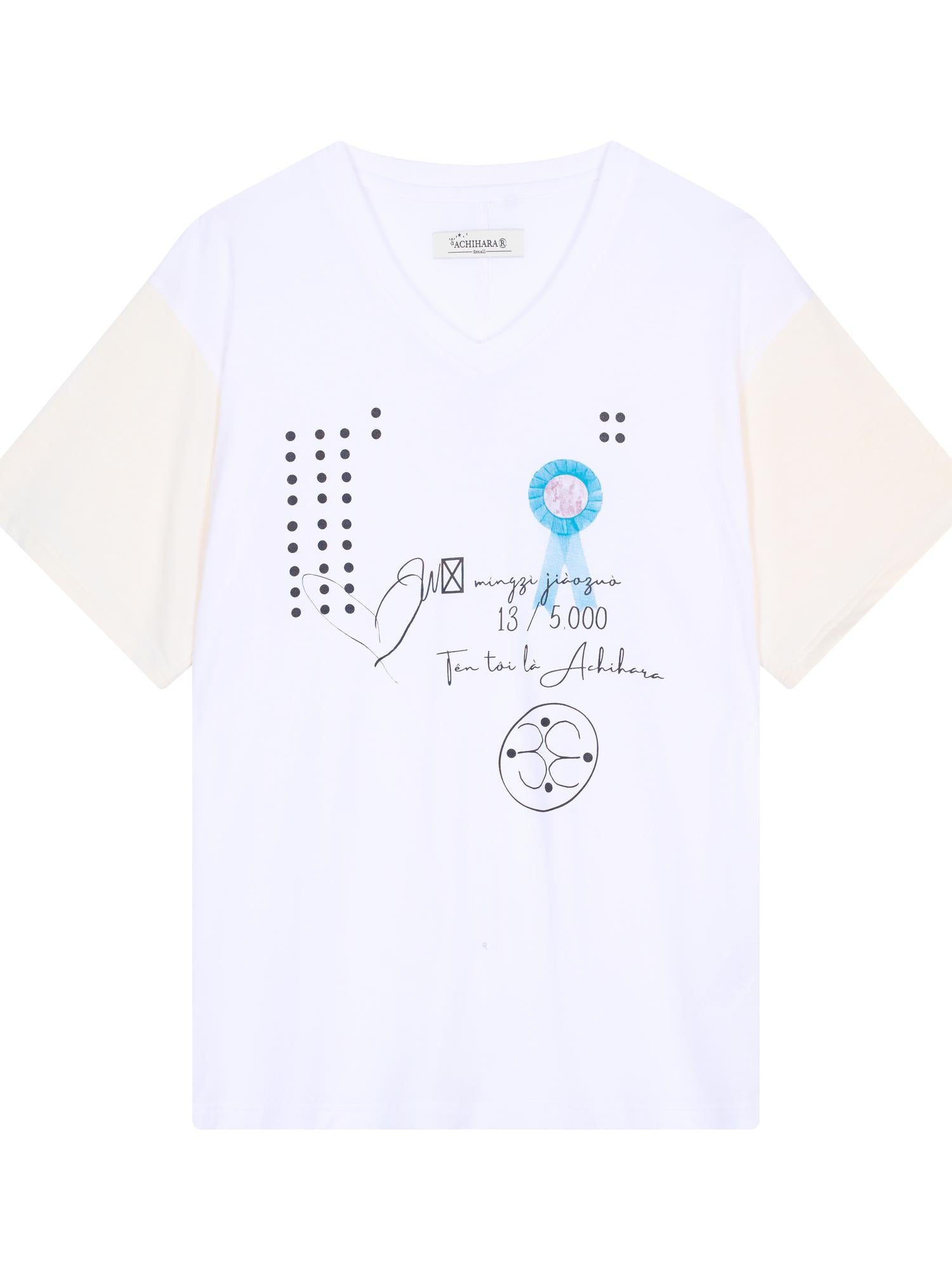 Achihara Rock Malt Star V-neck Tee