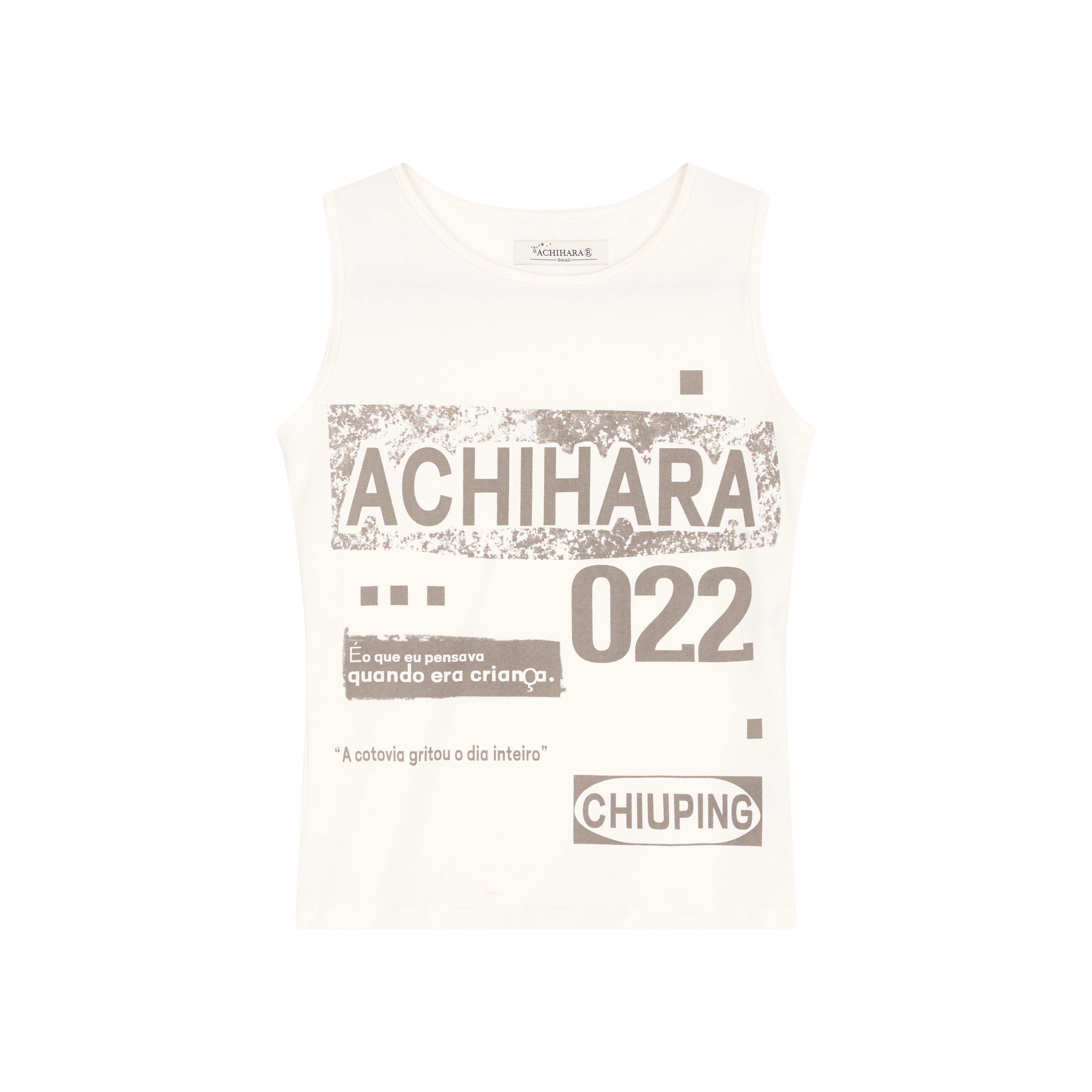 Achihara Vintage Pixel Print Summer Vest