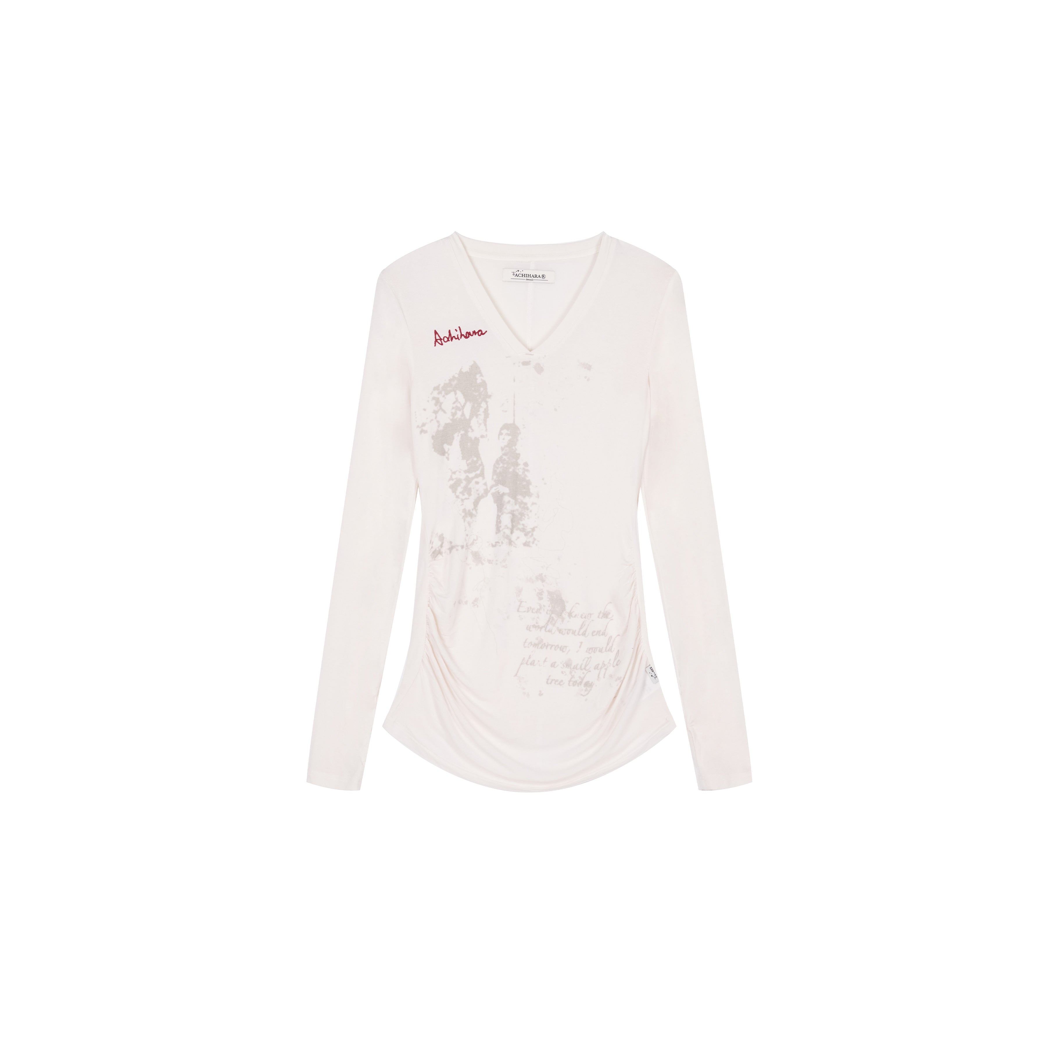 Achihara Apple Tree Twist T-Shirt Lightweight Long Sleeve Sun Protection Top