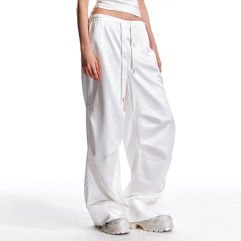 ALINNV STUDIO Low Rise Relaxed Trousers with Elastic Waist