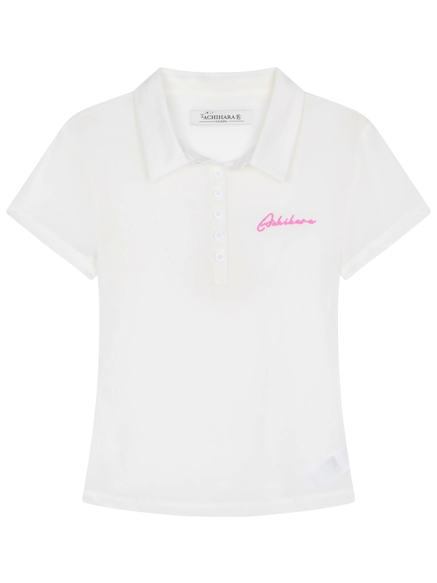 Glassine Polo Tee Slim Fit Breathable Short Sleeve Top