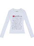 Spring Idiom Print Long Sleeve Tee