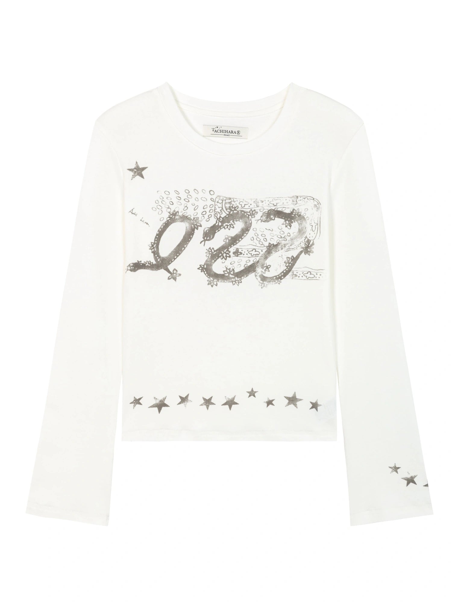 Gray Print Short Sleeve T-Shirt Unisex