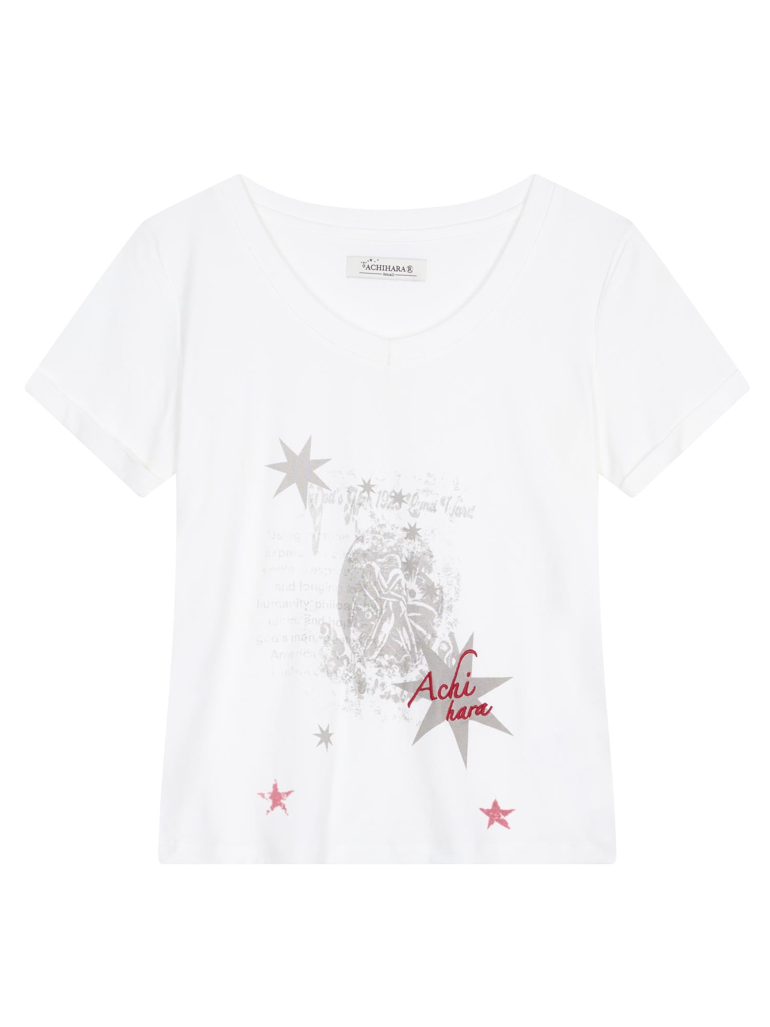 Achihara Sneezing Star 2.0 Tee V-Neck T-Shirt Long-Sleeve