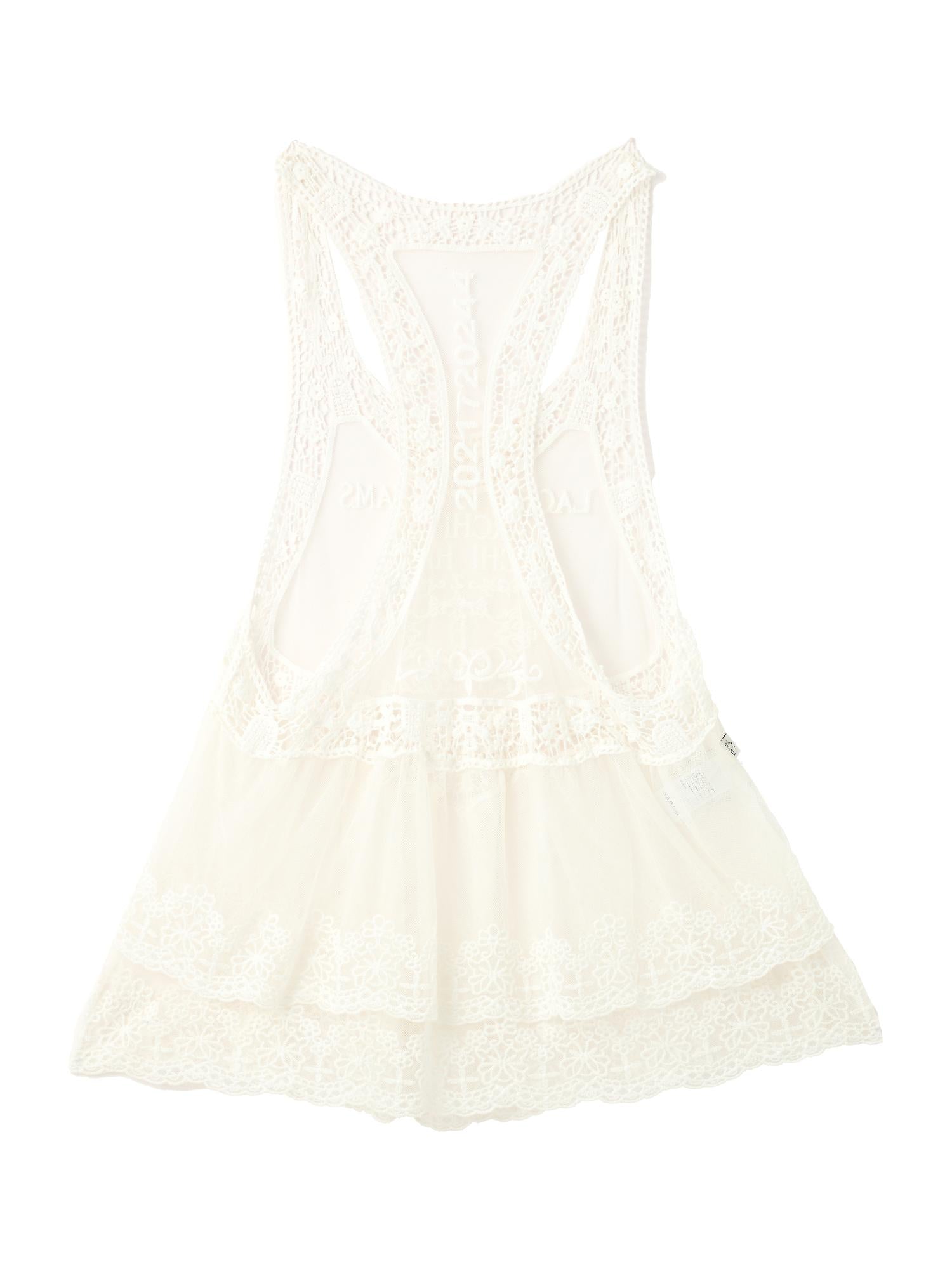 Achihara Summer Lace Strap Dress With Double Layer Hem